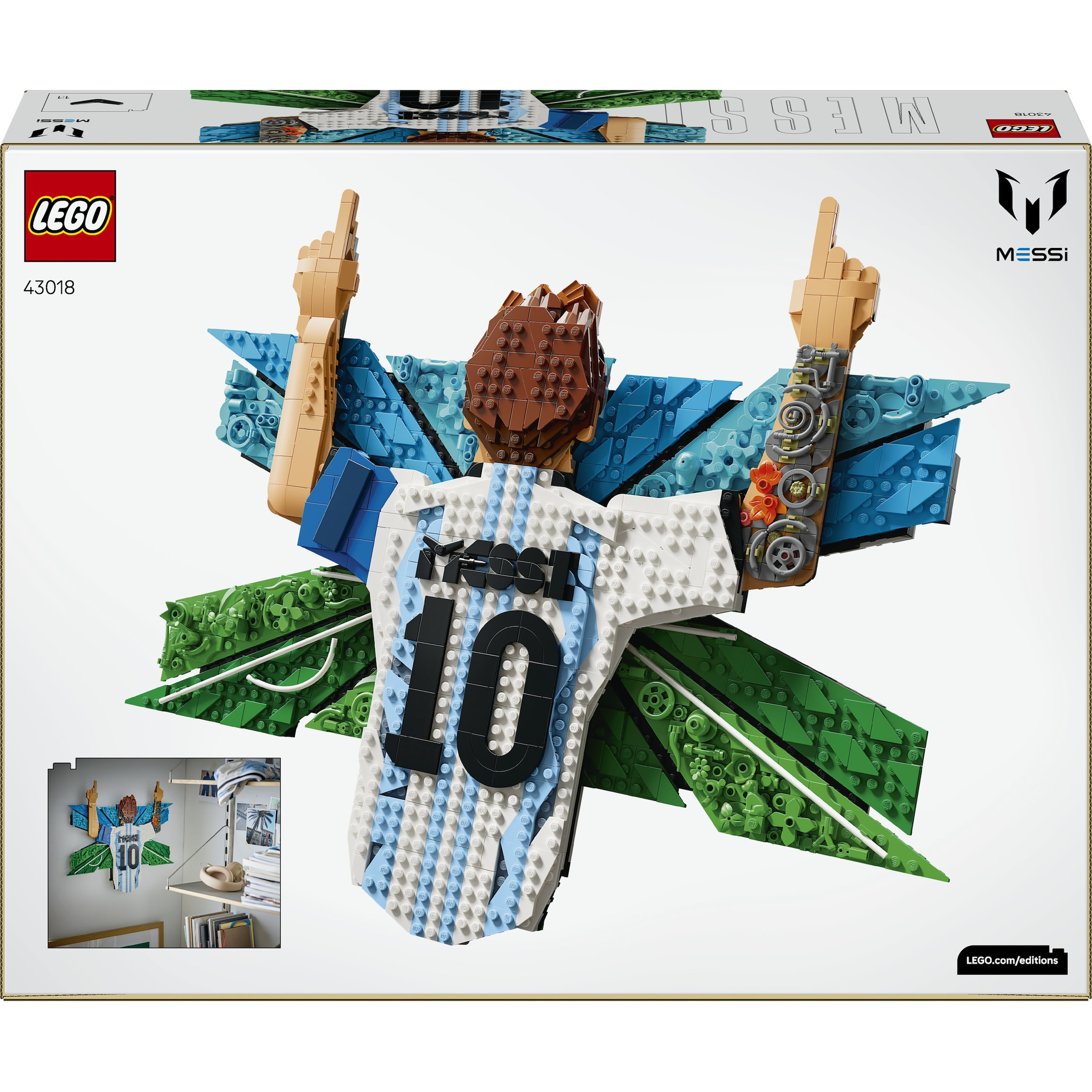 LEGO® Konstruktionsspielsteine »Lionel Messi – Torjubel (43018), LEGO Editions Football« Made in Europe