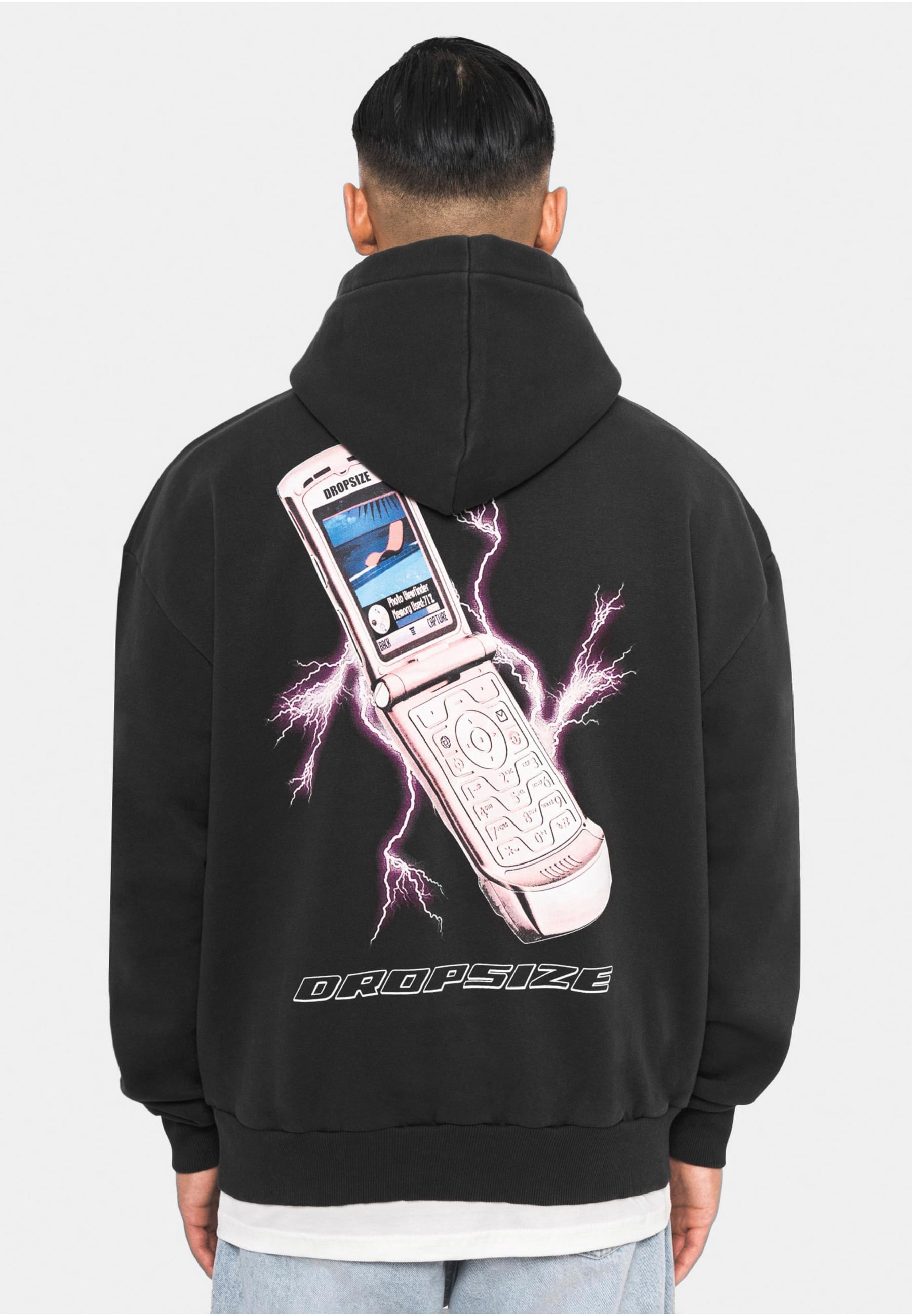 Dropsize Kapuzensweatshirt »Dropsize Herren Dropsize Mobile Phone Design Hoodie«, 1 Stk.
