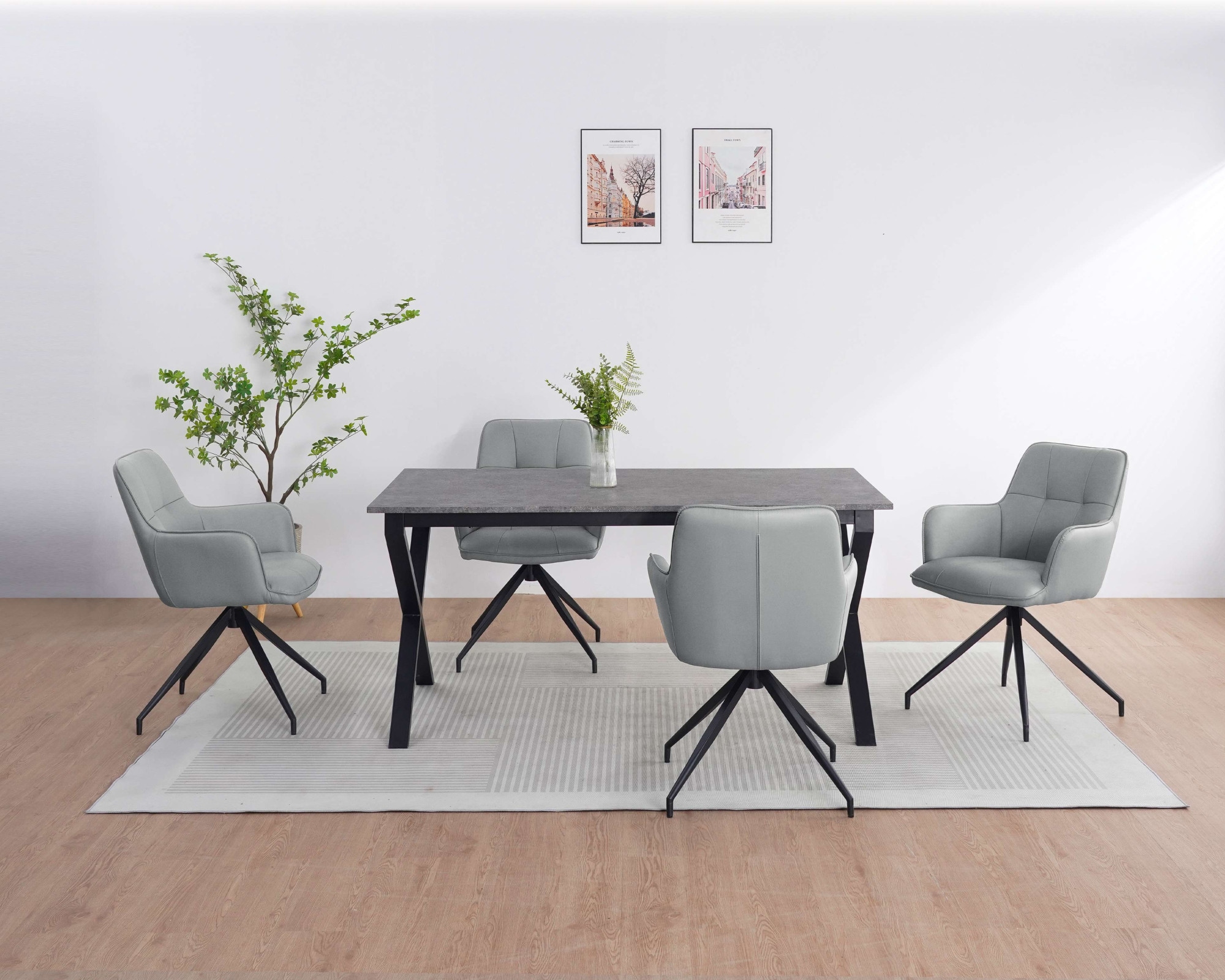 OTTO home Esszimmerstuhl »Cardiff« () 1 Stk.Sitzschale 360° drehbar, Kunstleder Bezug, Sitzhöhe 49 cm