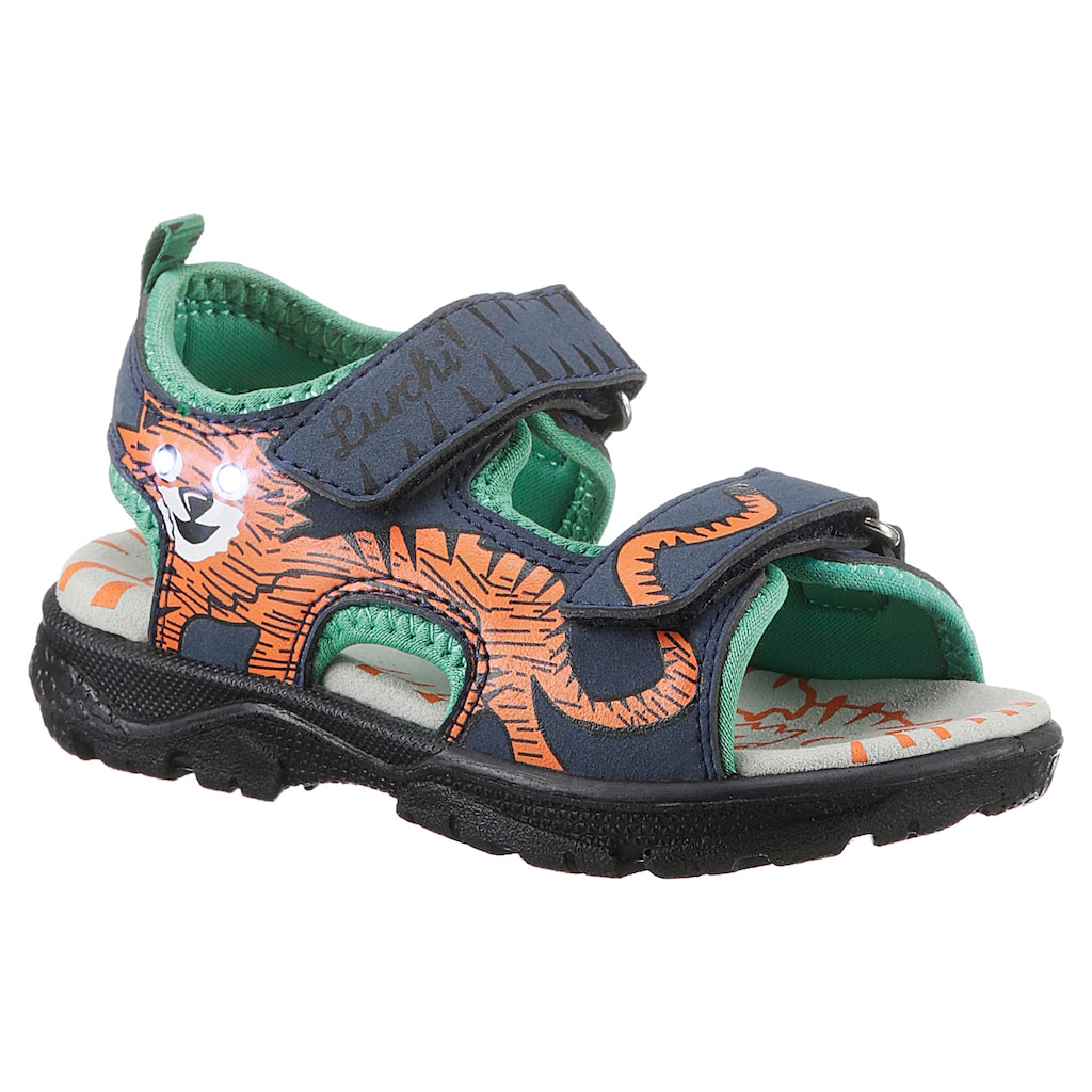 Lurchi Sandale »Blinkschuh Khan«, Sommerschuh, Klettschuh, Outdoorschuh, mit cooler Blinkfunktion