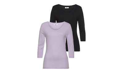 URBAN CLASSICS T-Shirt »Damen Ladies 3/4 Contrast Raglan Tee«, (1 tlg.)  online kaufen | BAUR