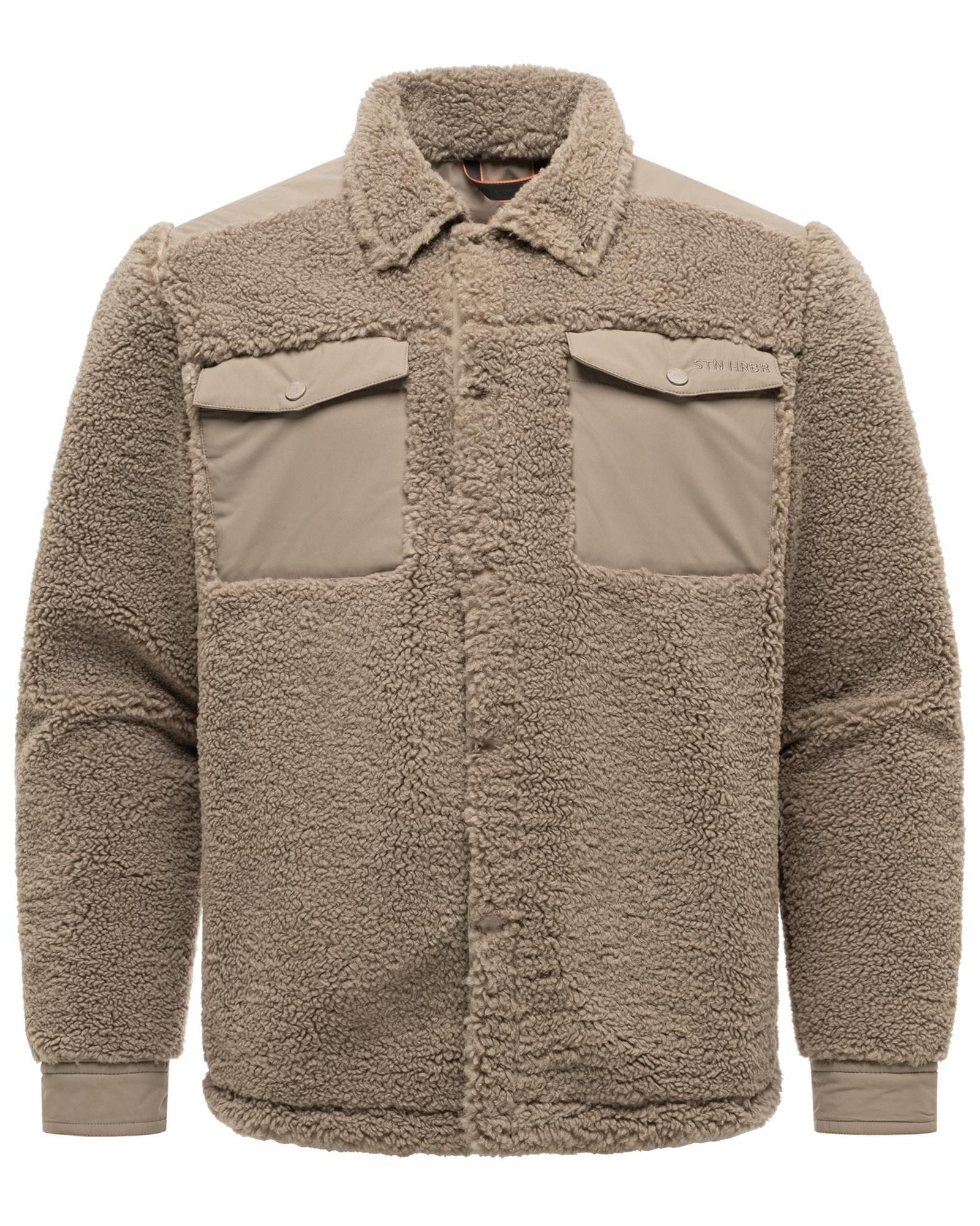 Stone Harbour Fellimitatjacke »Taureek XX« ohne Kapuze Leichte Teddy-Übergangsjacke mit Kentkragen, winddicht