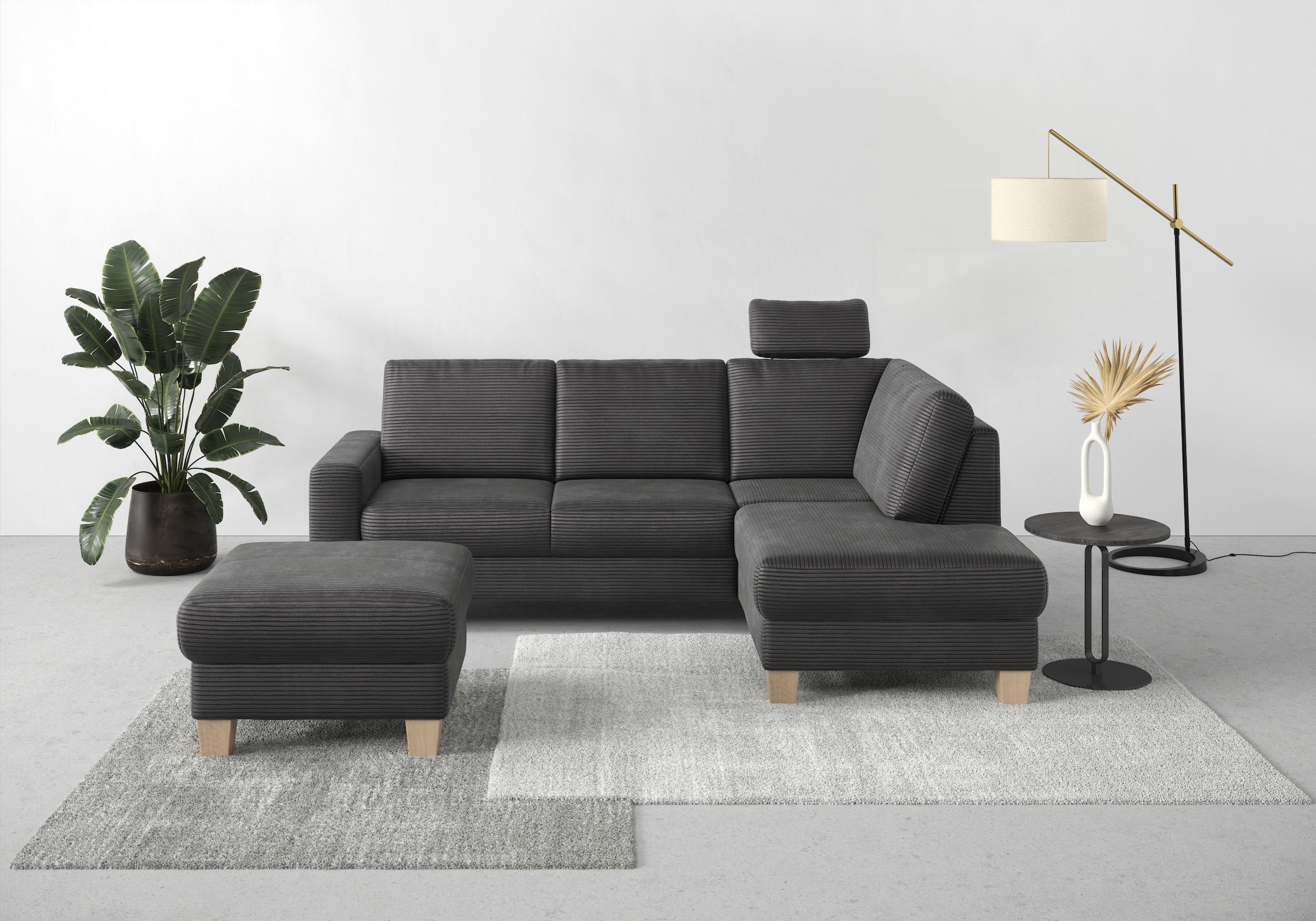 Home affaire Ecksofa "Summer L-Form" mit Ottomane, wahlweise mit Bettfunkti günstig online kaufen