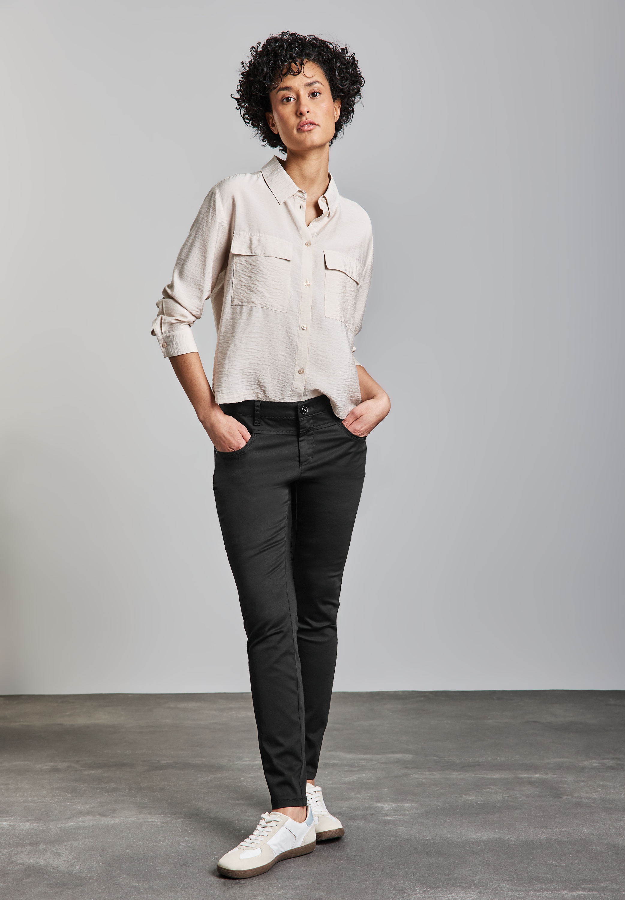 STREET ONE Chinohose, Middle Waist