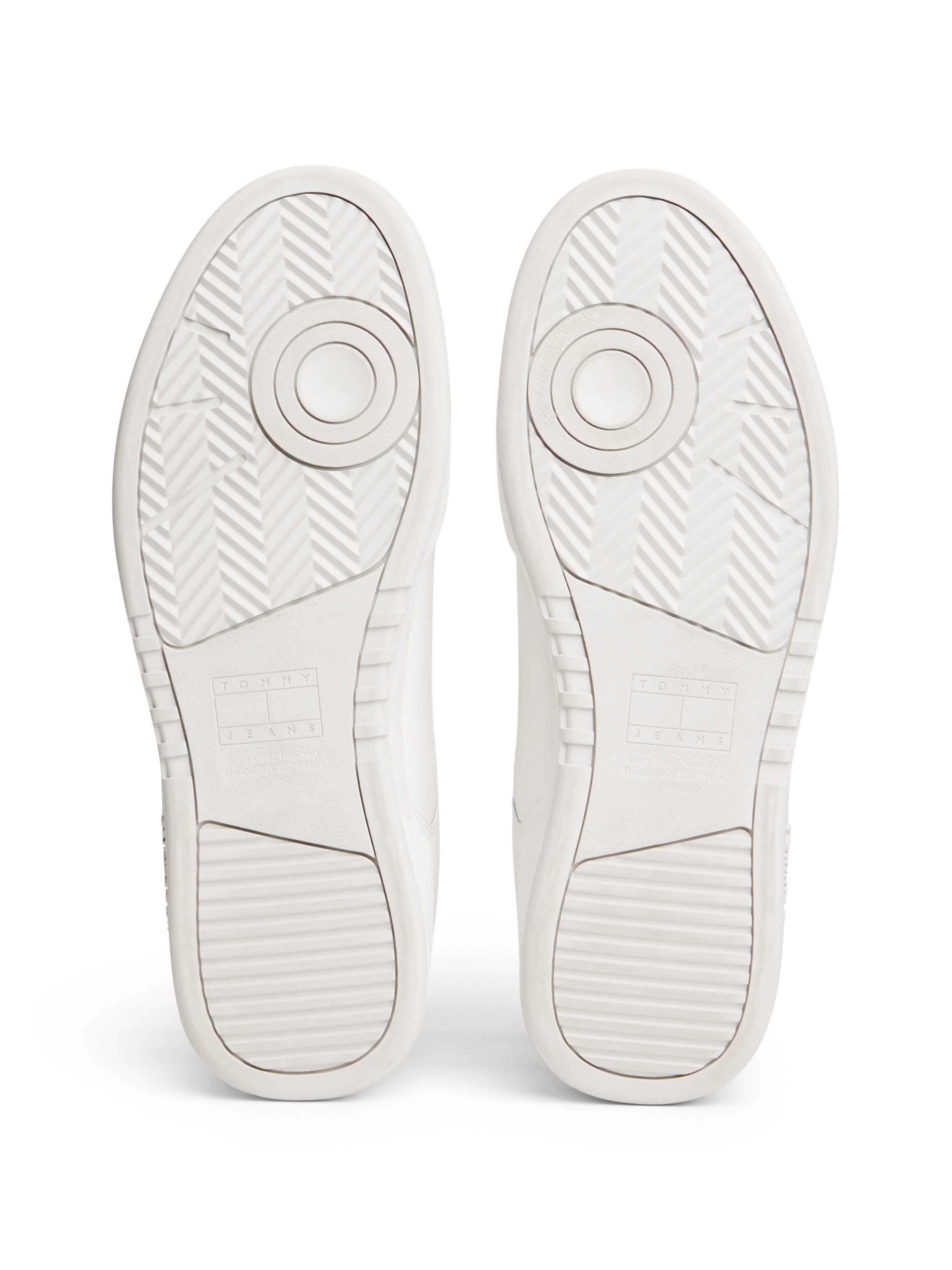 Tommy Jeans Sneaker »TOMMY JEANS PINPERF LTH BASKET«  Freizeitschuh, Halbschuh, Schnürschuh mit farbiger Pasepellierung