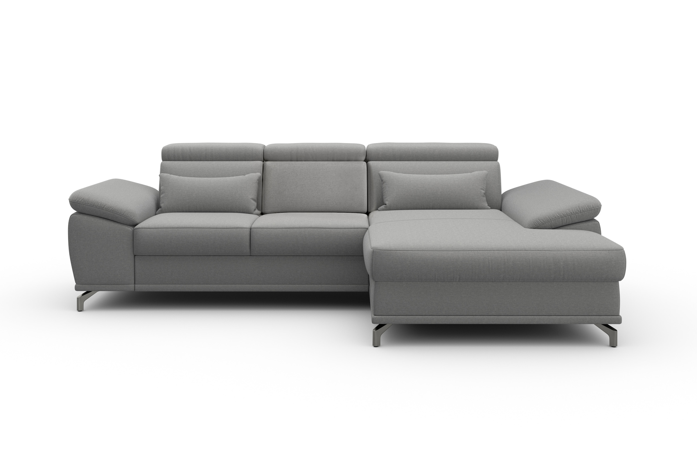 sit&more Ecksofa "Cabrio L-Form, B: 295 cm, mit Sitztiefen-, Arm- & Kopfteilverstellung" 2 Nierenkissen, Federkern, optional Schlaffunktion und Stauraum