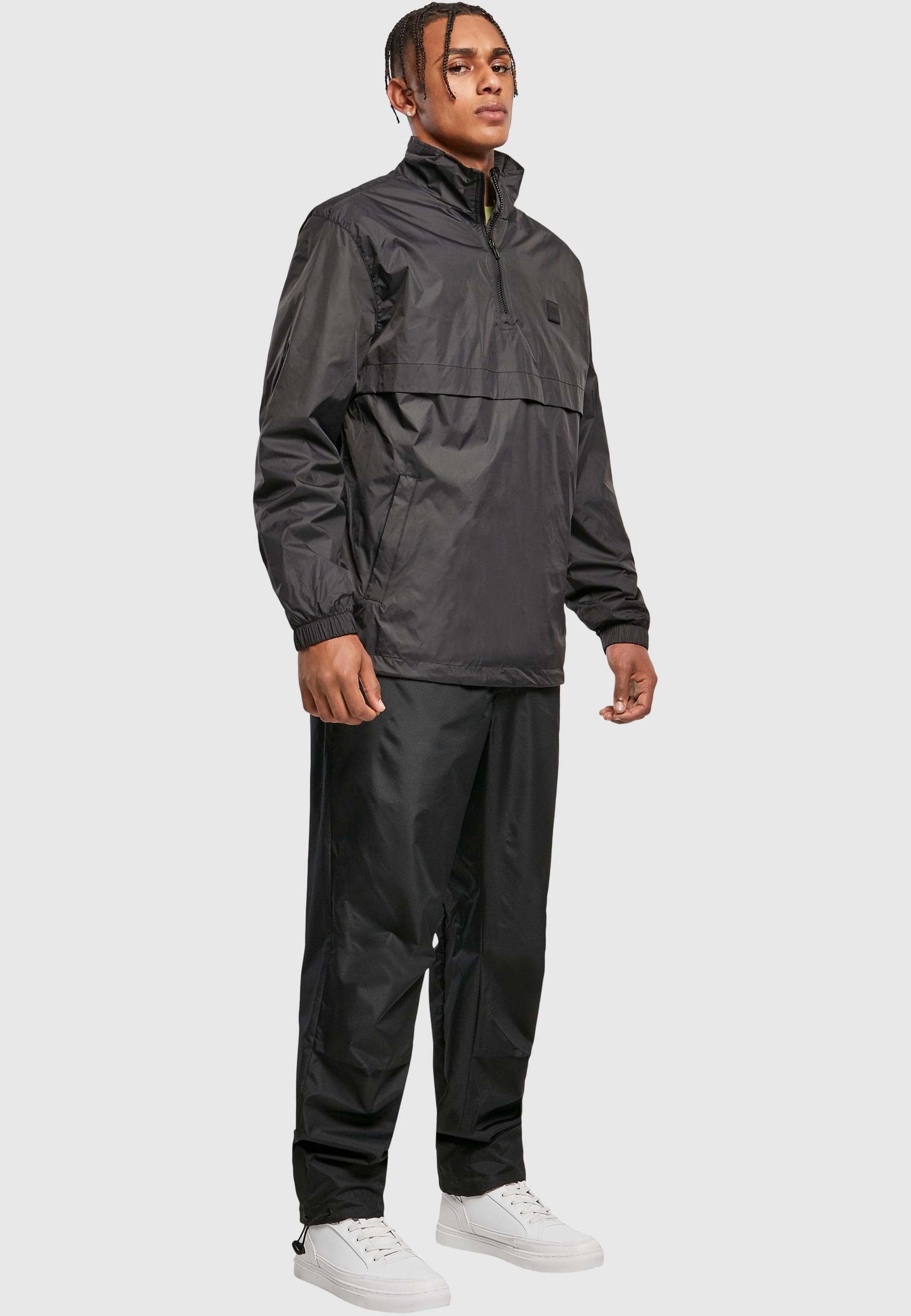 URBAN CLASSICS Allwetterjacke »Urban Classics Herren Stand Up Collar Pull Over Jacket«, (1 St.), ohne Kapuze
