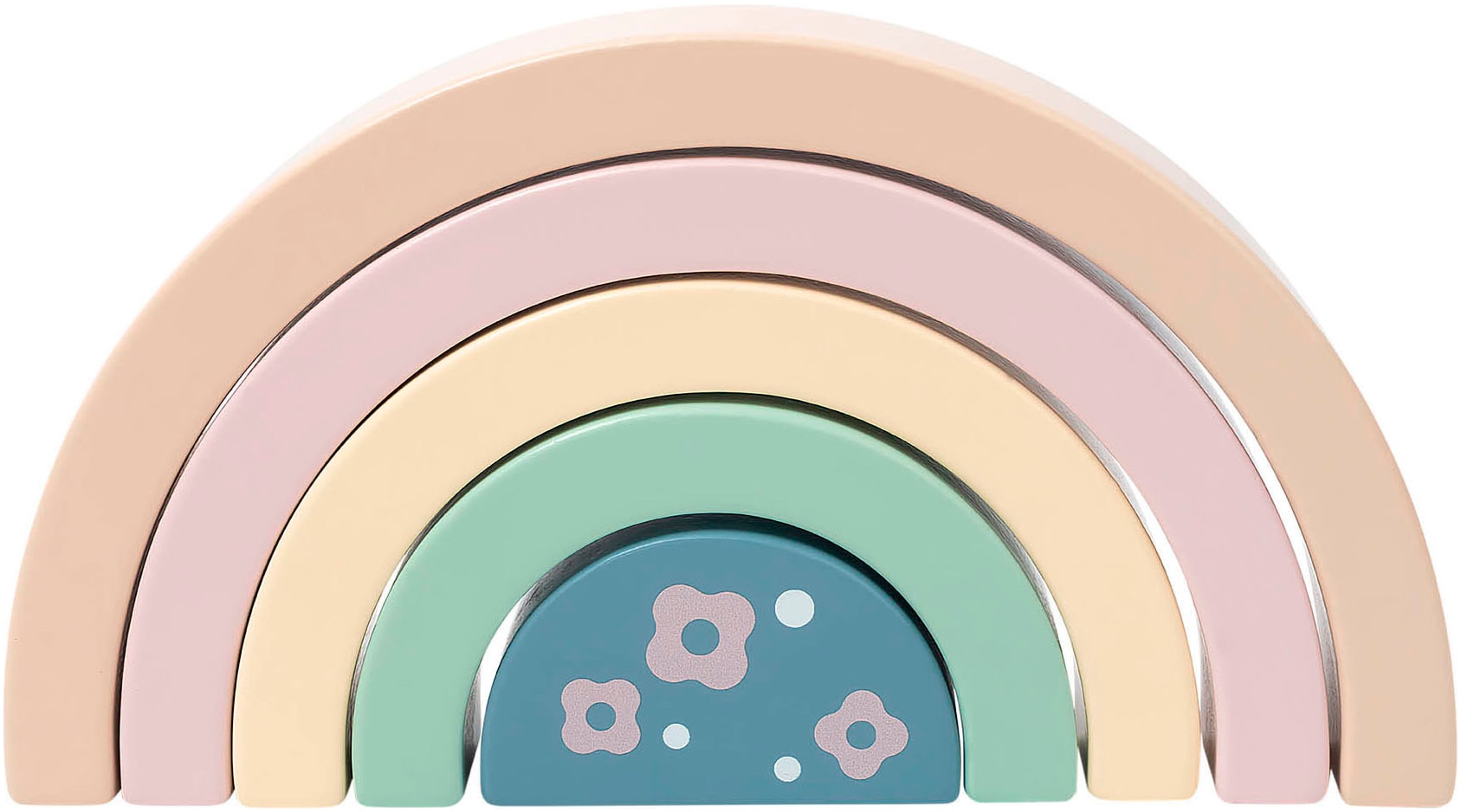 Sterntaler® Spielbausteine »Regenbogen Holzbausteine, rosa« FSC® - schützt Wald