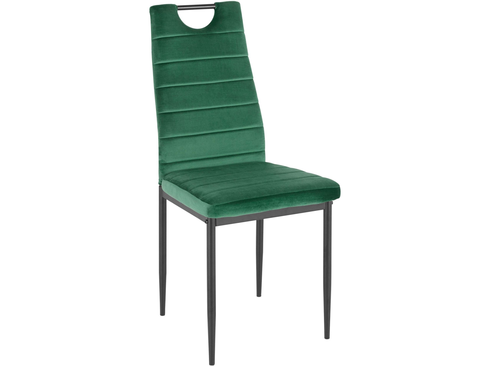 INOSIGN Essgruppe »Silvi-Mandy«, (Set, 5 tlg., Set 110 cm), Glastisch 110x110 cm mit 4 Stühlen (Veloursstoff), Gestell aus Metall