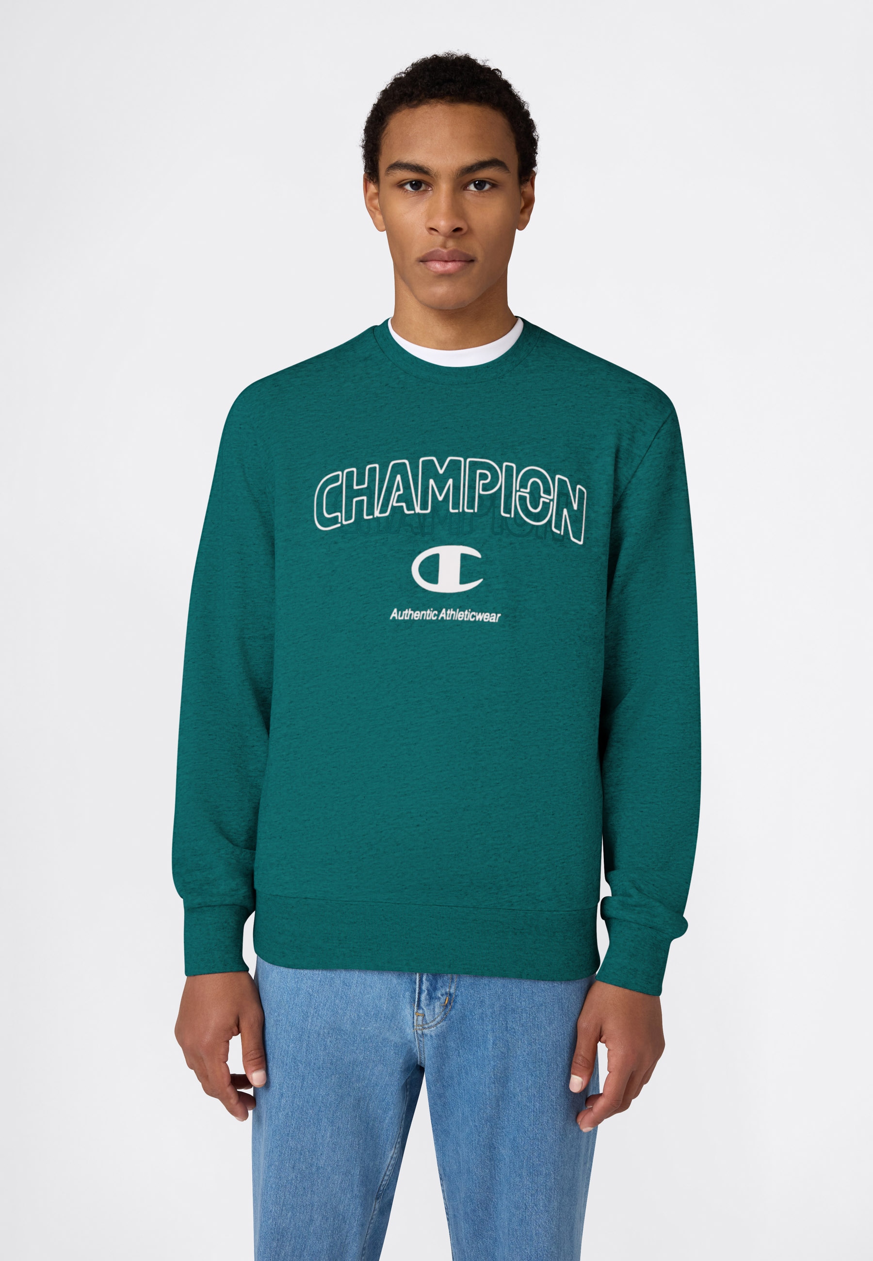 Champion Sweatshirt "Graphic Terry Crewneck Sweatshirt", mit Rundhalsausschnitt, ohne Verschluss, aus Baumwolle und Polyester
