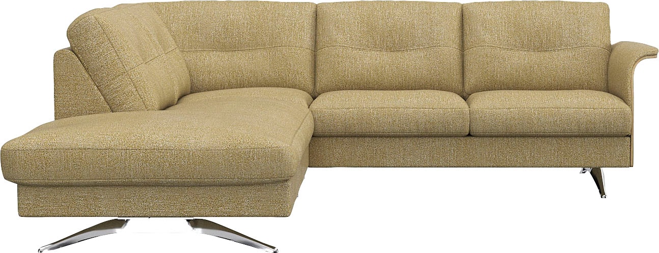 FLEXLUX Ecksofa "Glow, super bequem durch hochwertigem Sitzaufbau mit Feder günstig online kaufen