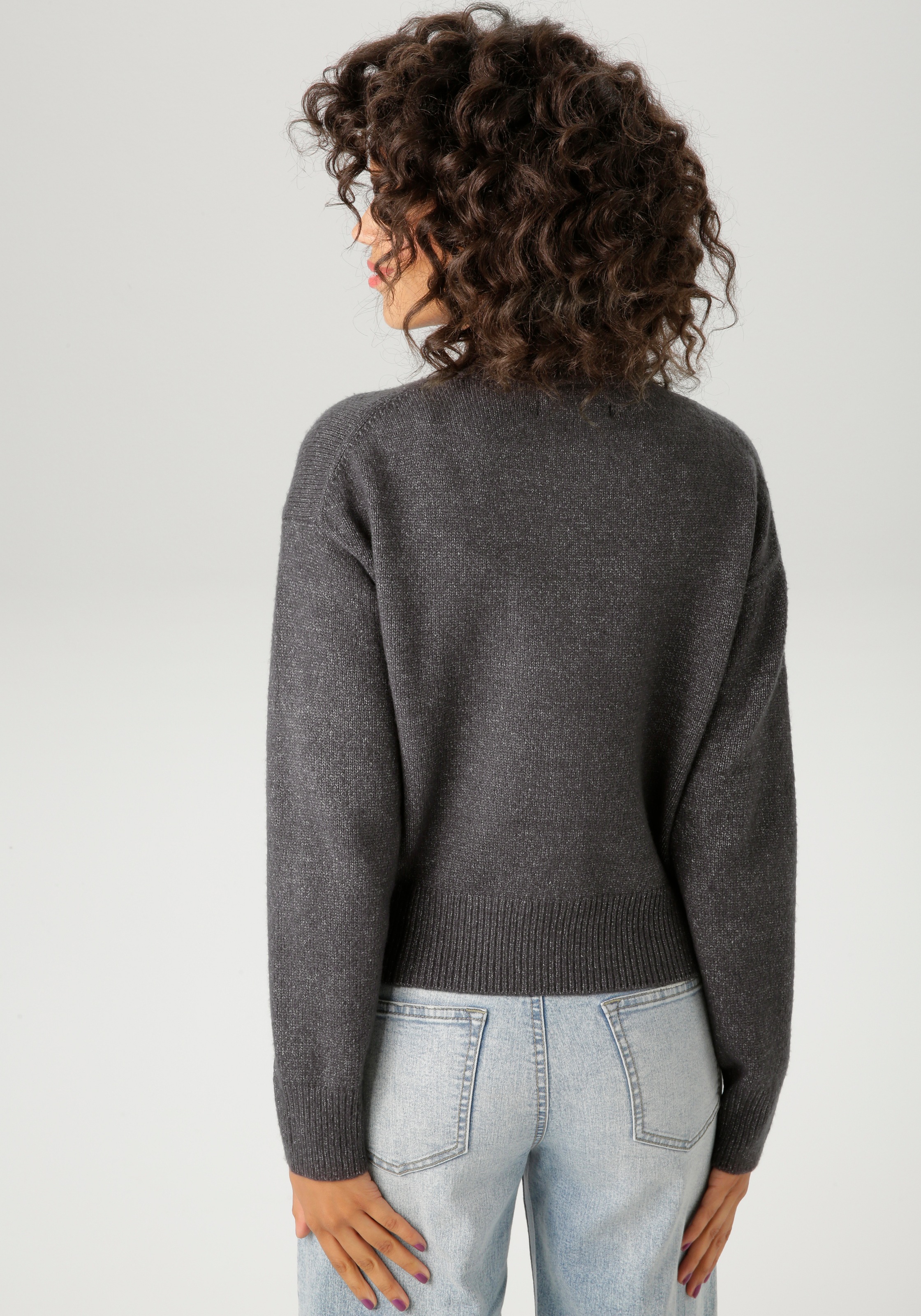 Aniston CASUAL Strickjacke, aus effektvollem Melange-Garn - NEUE KOLLEKTION günstig online kaufen