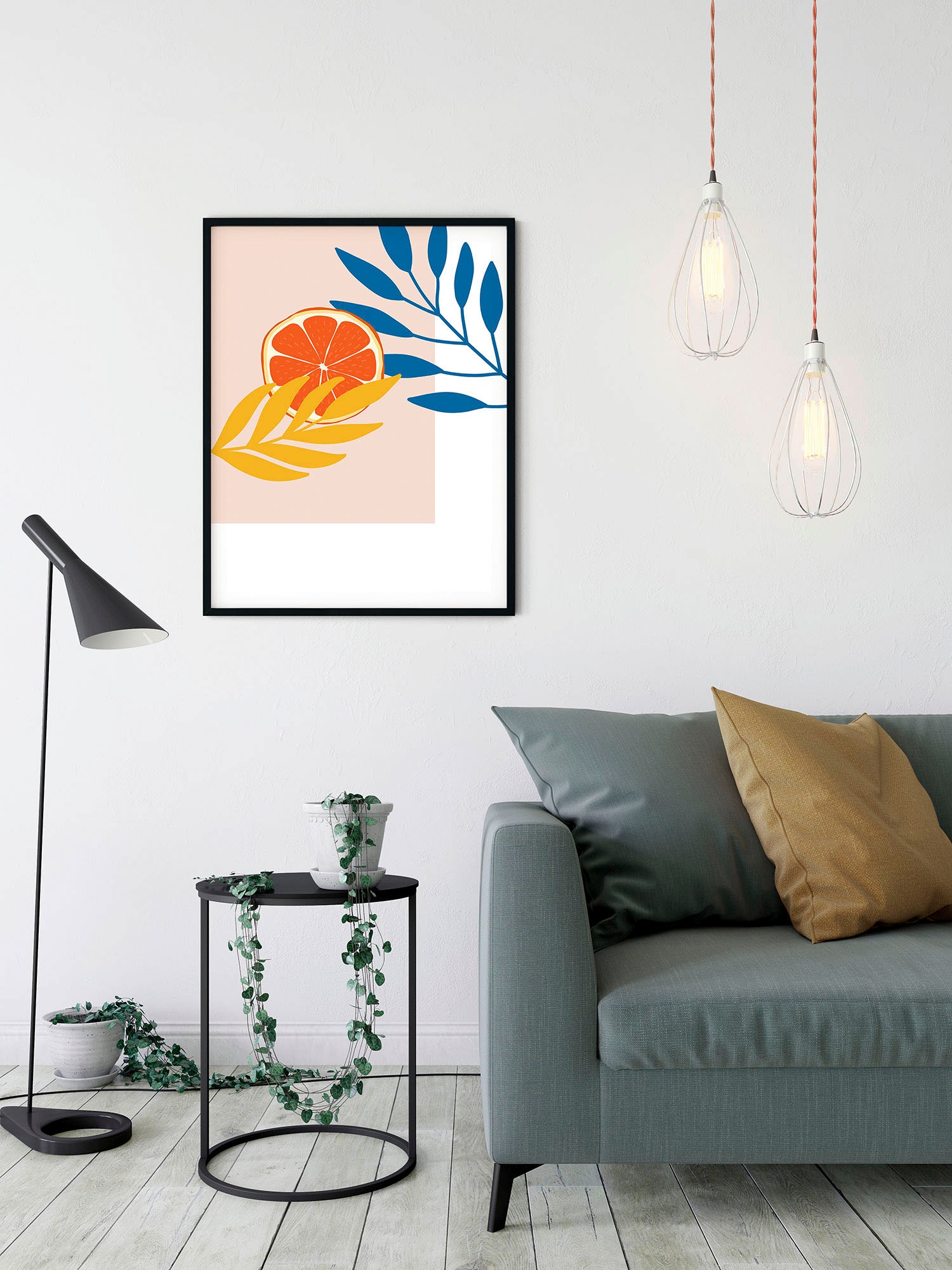 Komar Wandbild »Illustration Drooping Leaves«, (1 St.), Deutsches Premium-Poster Fotopapier mit seidenmatter Oberfläche und hoher Lichtbeständigkeit. Für fotorealistische Drucke mit gestochen scharfen Details und hervorragender Farbbrillanz.