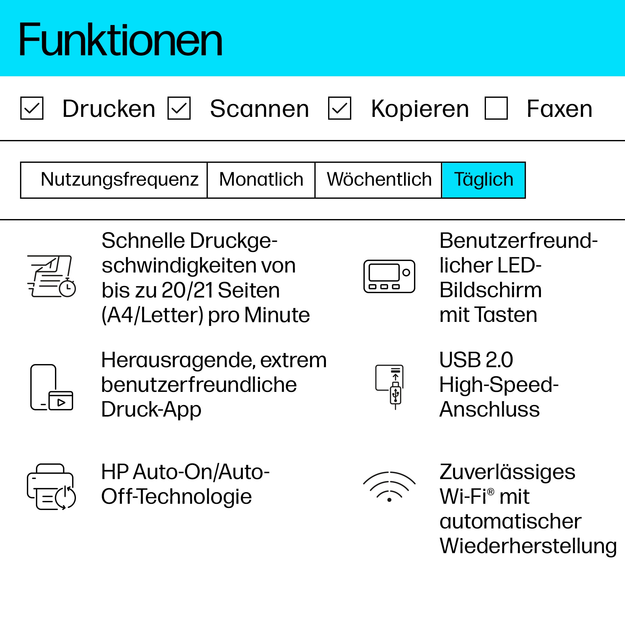 HP Multifunktionsdrucker »LaserJet MFP M140w«