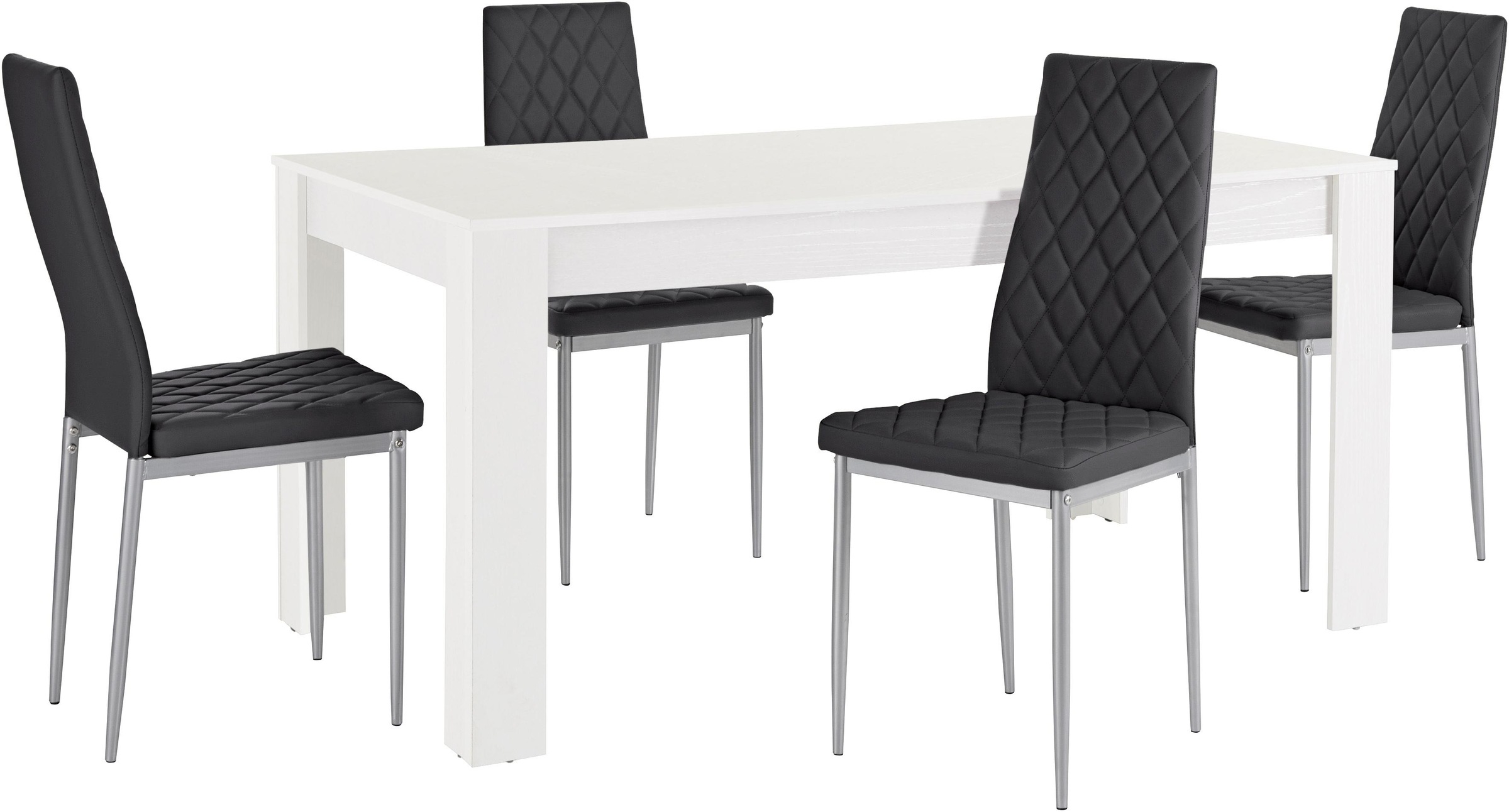 OTTO home Essgruppe "Lynn160/Brooke" Set, 5 Stk. tlg. Tisch mit 4 Stühlen günstig online kaufen