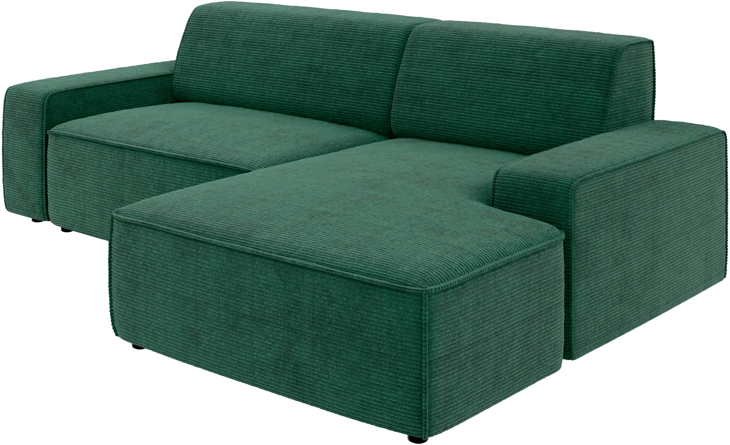 TRENDMANUFAKTUR Ecksofa »Graz, wahlweise mit Sitzvorschub und Bettkasten, L-Form, Breite 246 cm«, in Cord-, haustierfreundlichem LEO Struktur- oder LUMOS-3D-Bezug