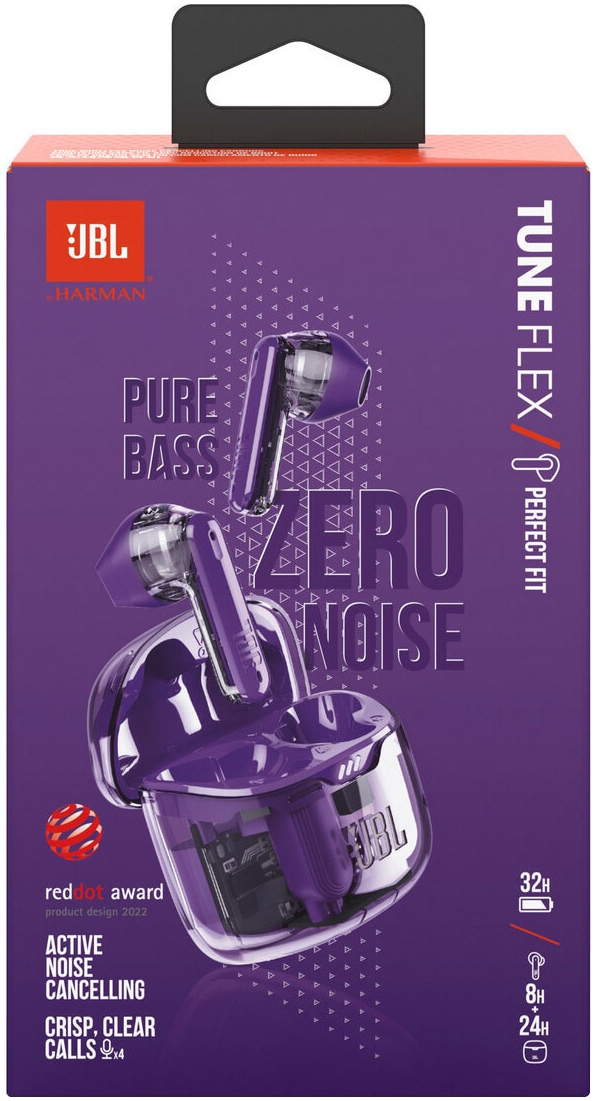 JBL wireless In-Ear-Kopfhörer »Tune Flex Ghost« Bluetooth Active Noise Cancelling (ANC)