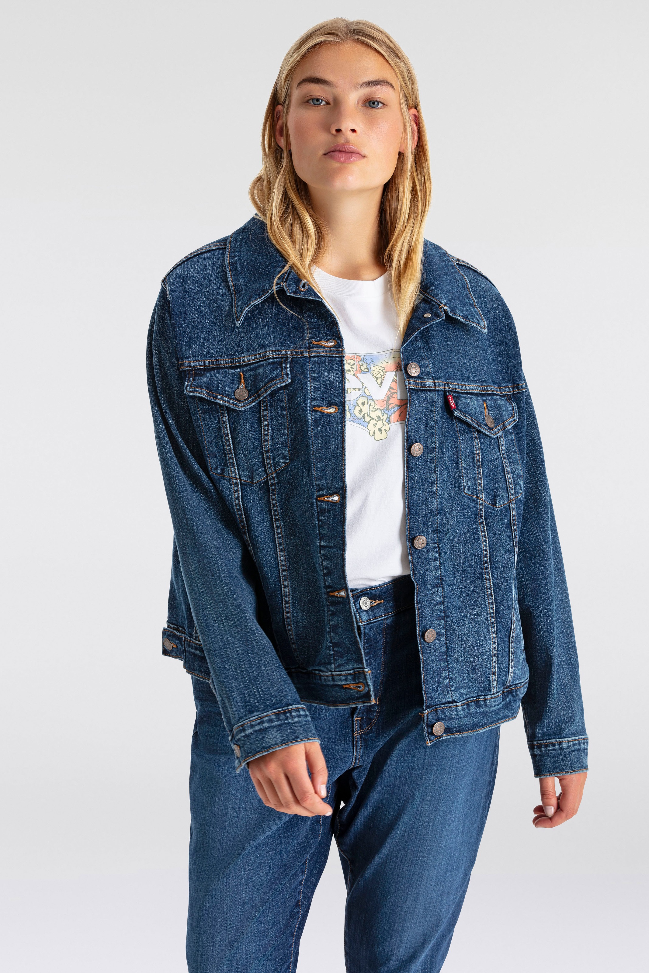 Levis Plus Jeansjacke, ohne Kapuze, mit Stretch und Brusttaschen günstig online kaufen