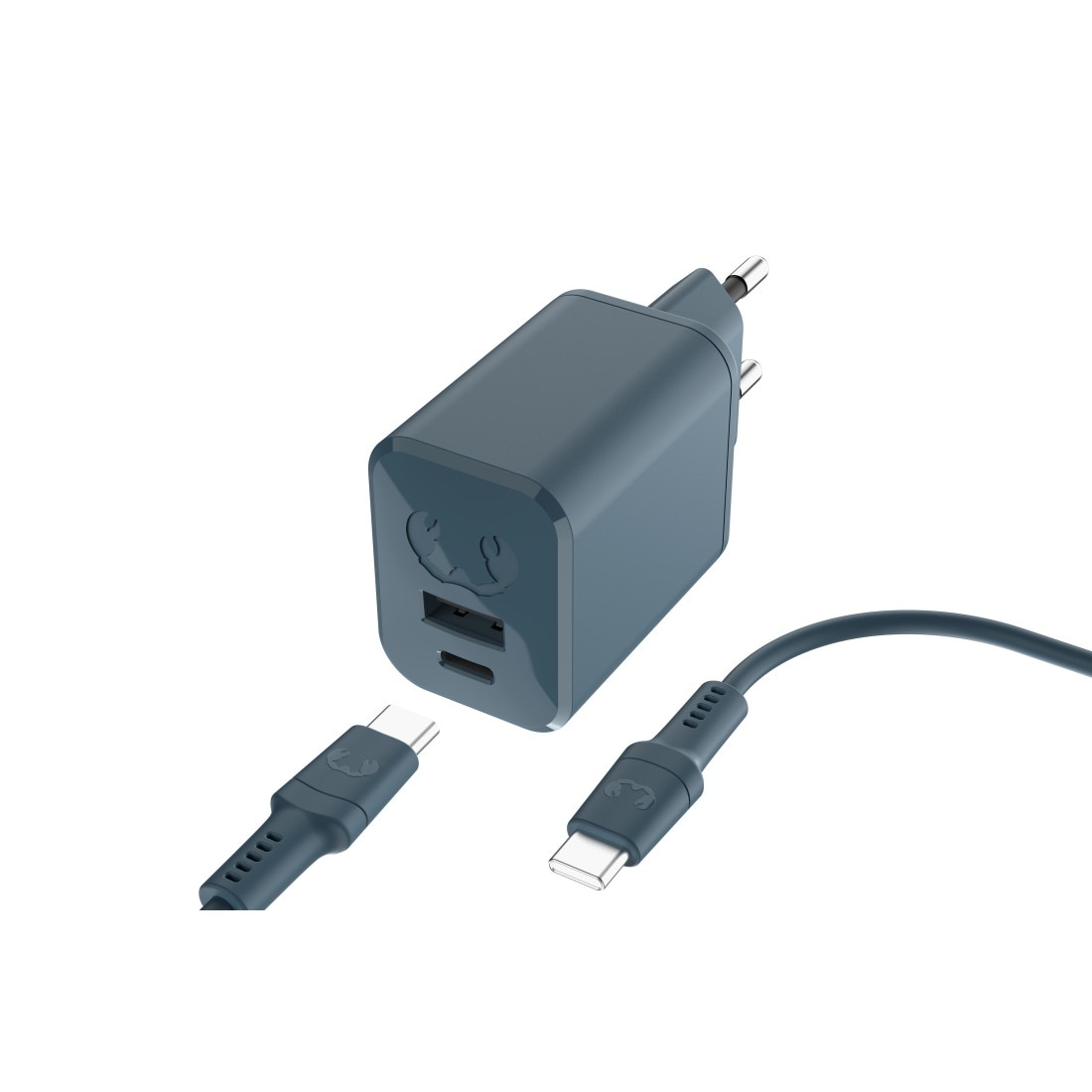 Schnelllade-Gerät »Mini-Charger USB-C- und USB-A, PD 45W, USB-C-Kabel 2m«, (2 St.)