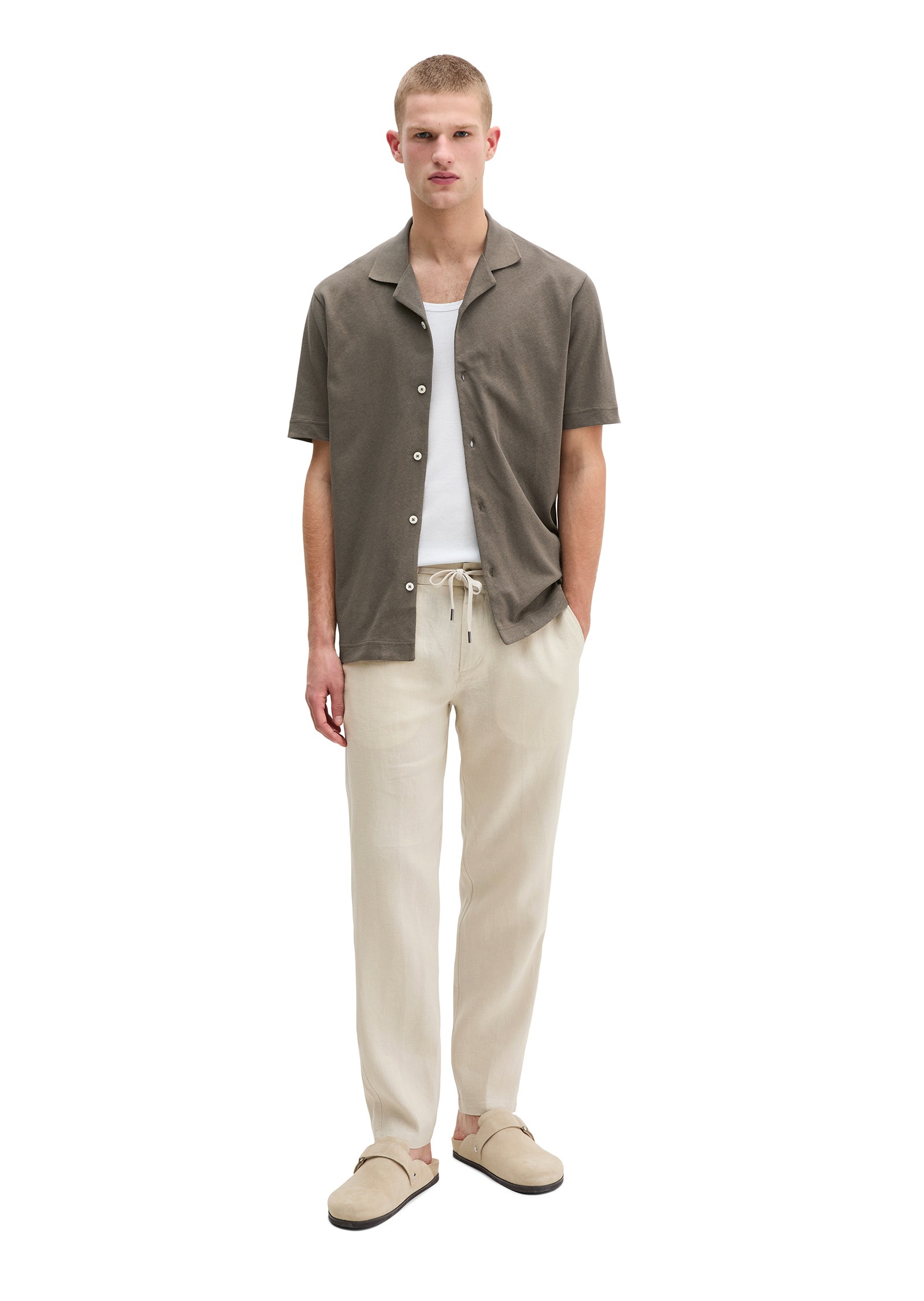 Marc O'Polo Poloshirt »aus Baumwoll-Leinen-Mix«