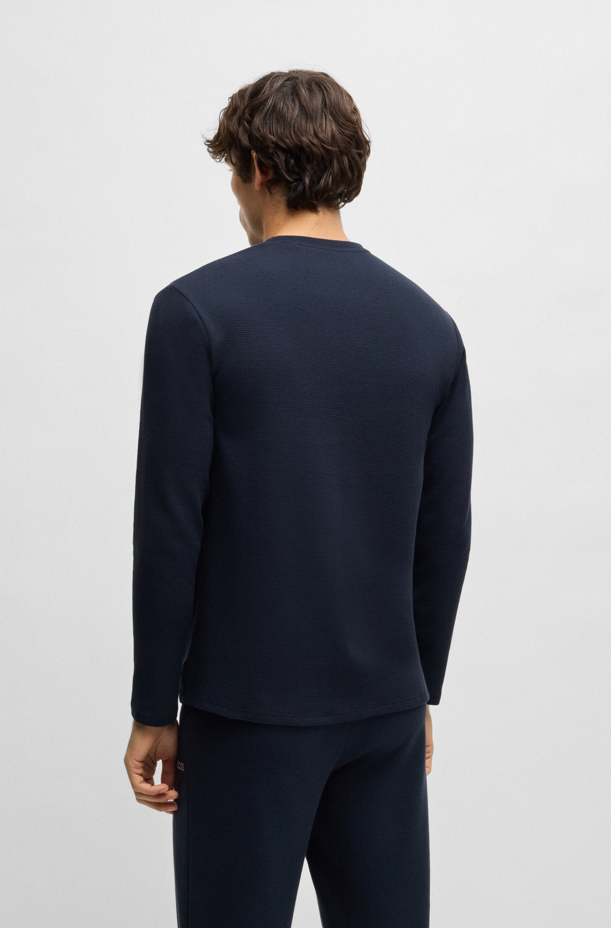 BOSS "Waffle LS-Shirt" günstig online kaufen