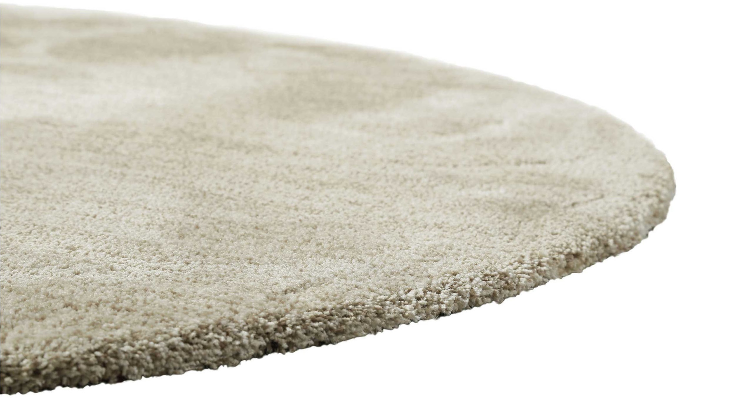 Homie Living Teppich »Pisa«, rund, 25 mm Höhe, Hochflor, Microfaser, uni, weich, Shaggy, Wohnzimmer, Schlafzimmer
