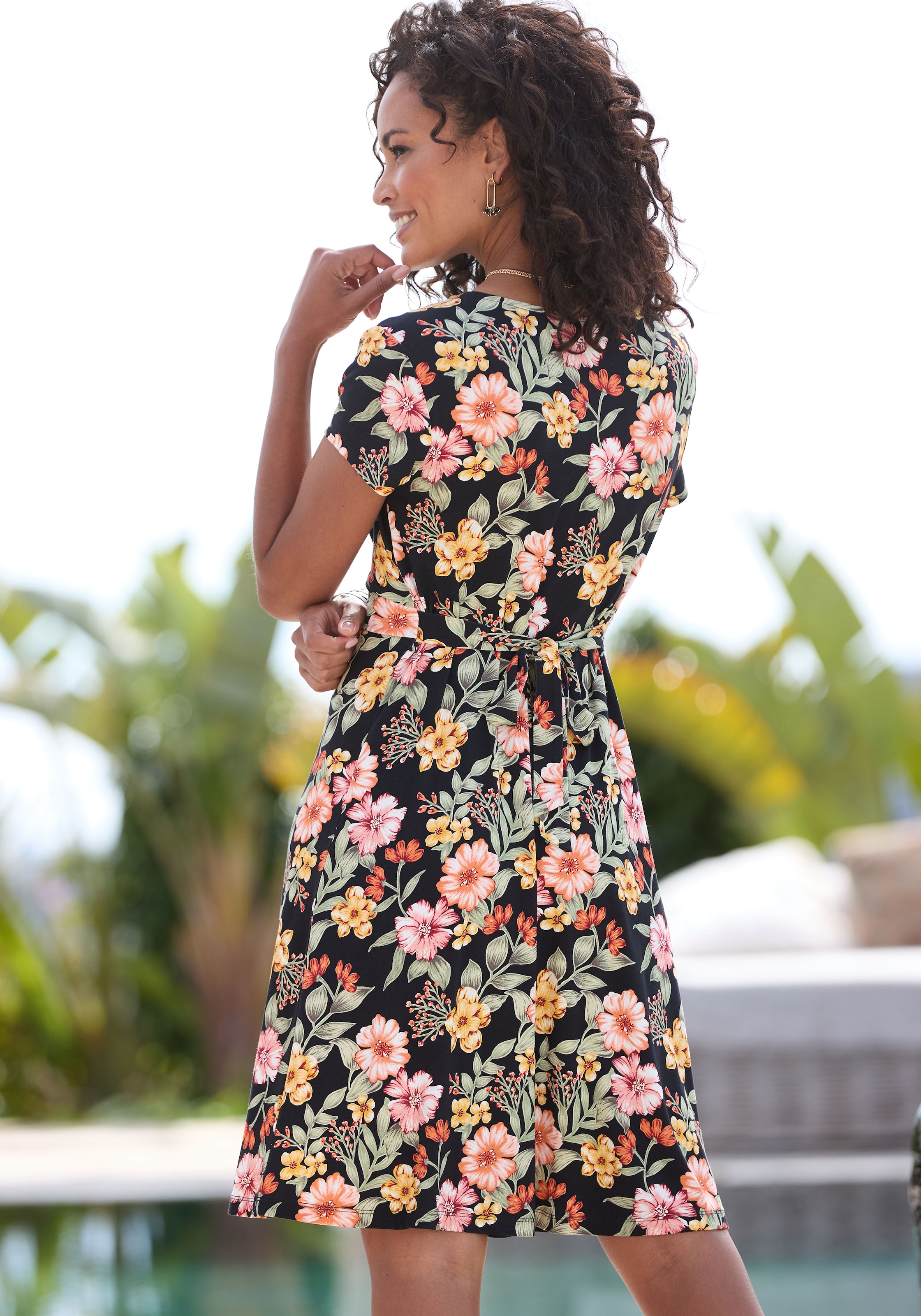 Buffalo Jerseykleid, mit Blumendruck