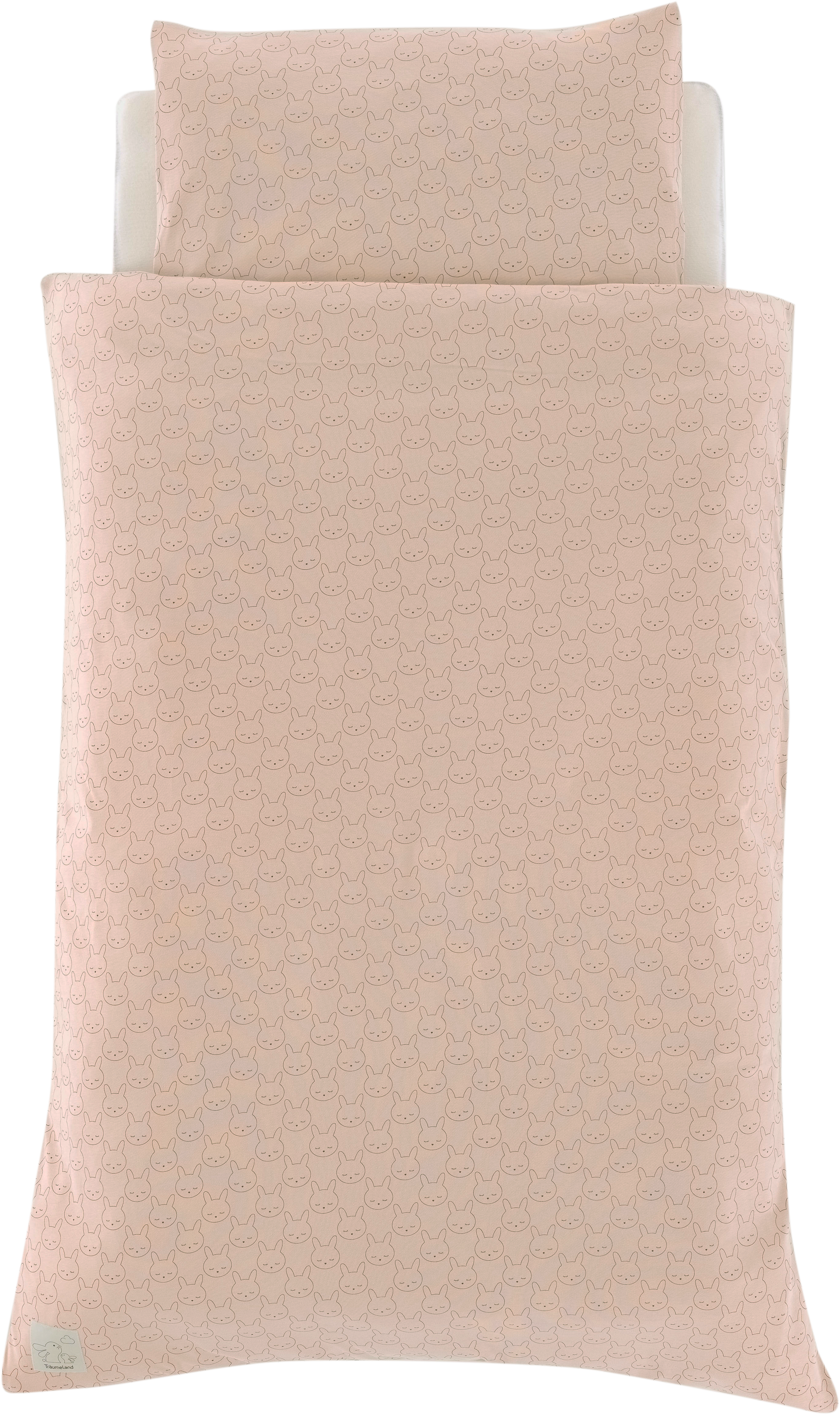 Träumeland 1100000002199 "Jersey Kuschelhase" 2 Stk. mit Allover-Print