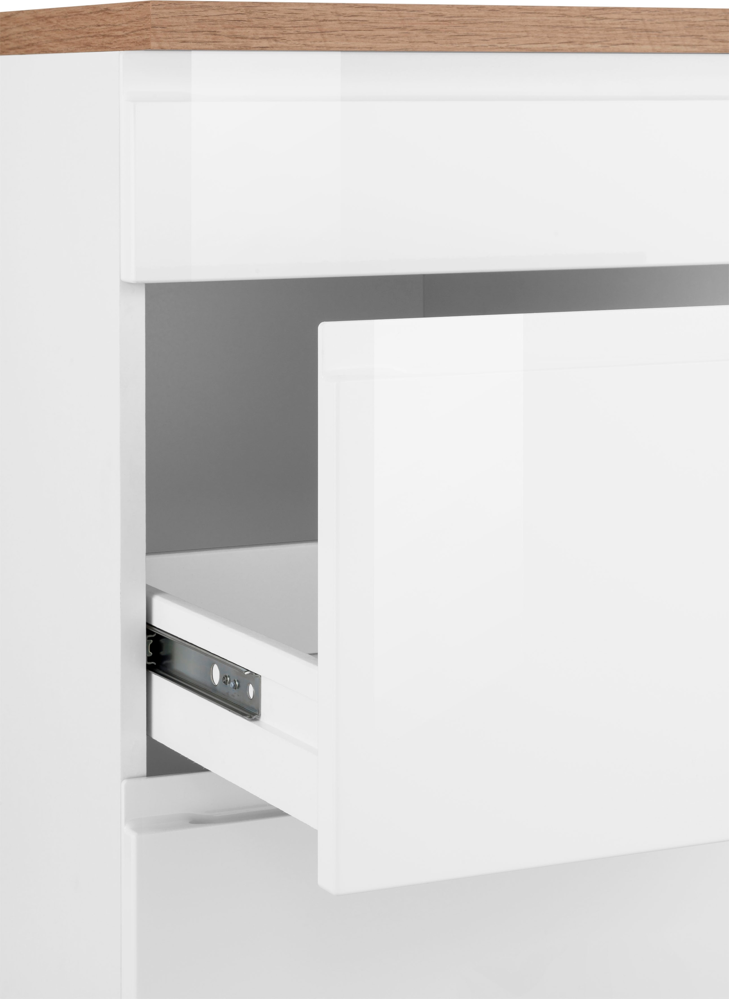 KOCHSTATION Winkelküche »KS-Virginia«, Stellbreite 220/220 cm, wahlweise mit E-Geräten