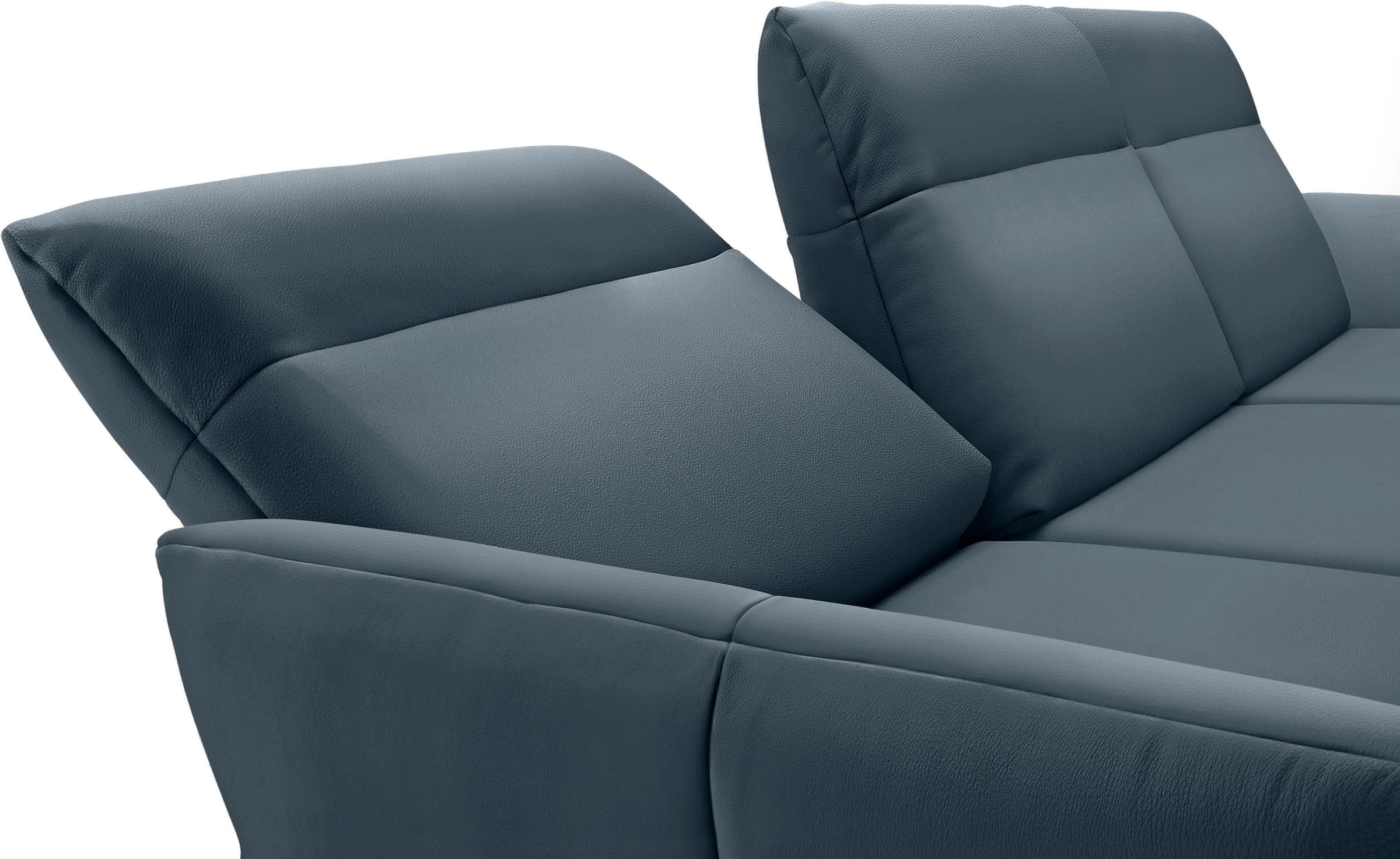 Creation BY ROLF BENZ Ecksofa »hs.460«, Sockel in Eiche, Alugussfüße in umbragrau, Breite 298 cm