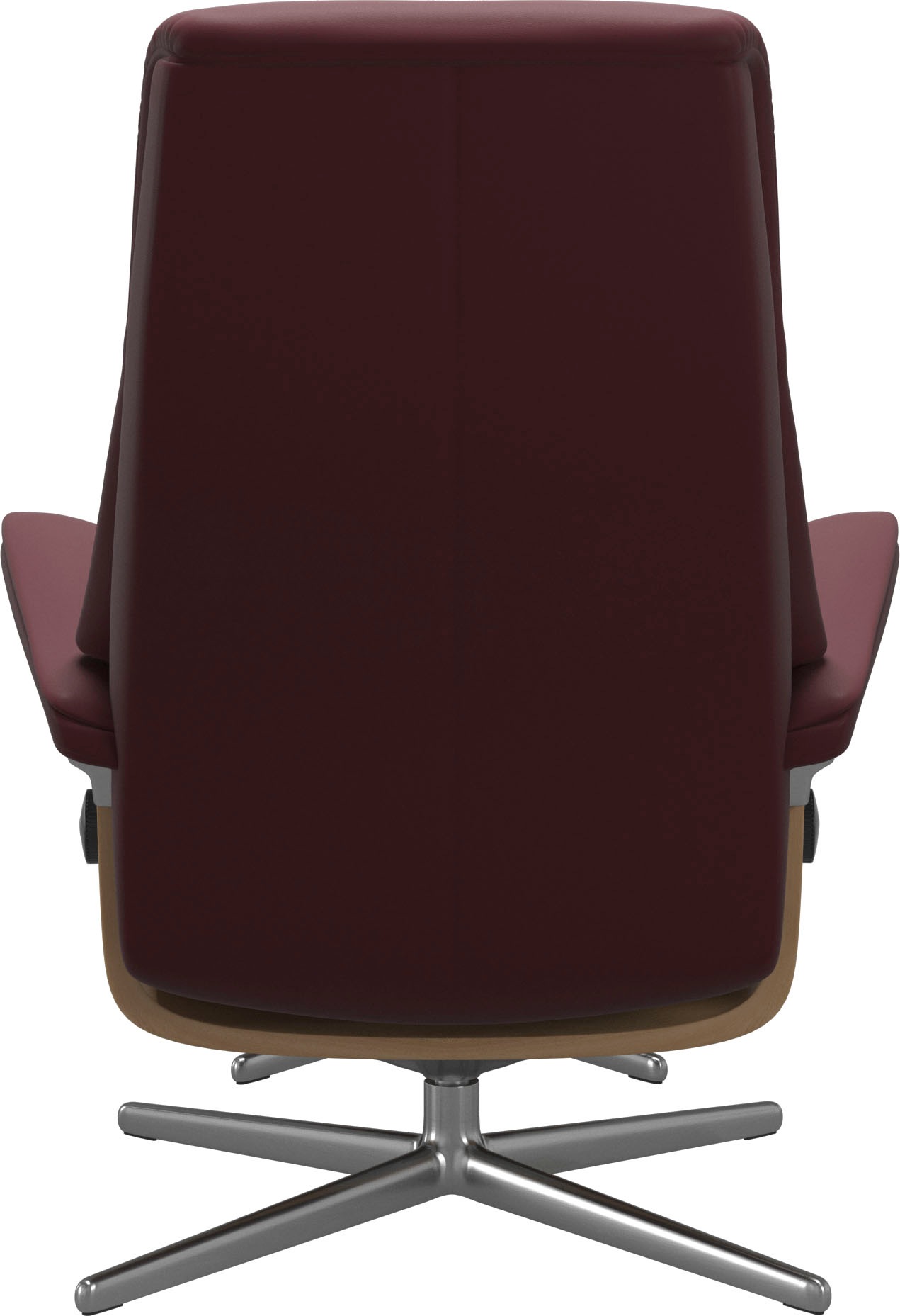 Stressless® Relaxsessel »View«, (Set, Relaxsessel mit Hocker), mit Hocker, mit Cross Base, Größe S, M & L, Holzakzent Eiche