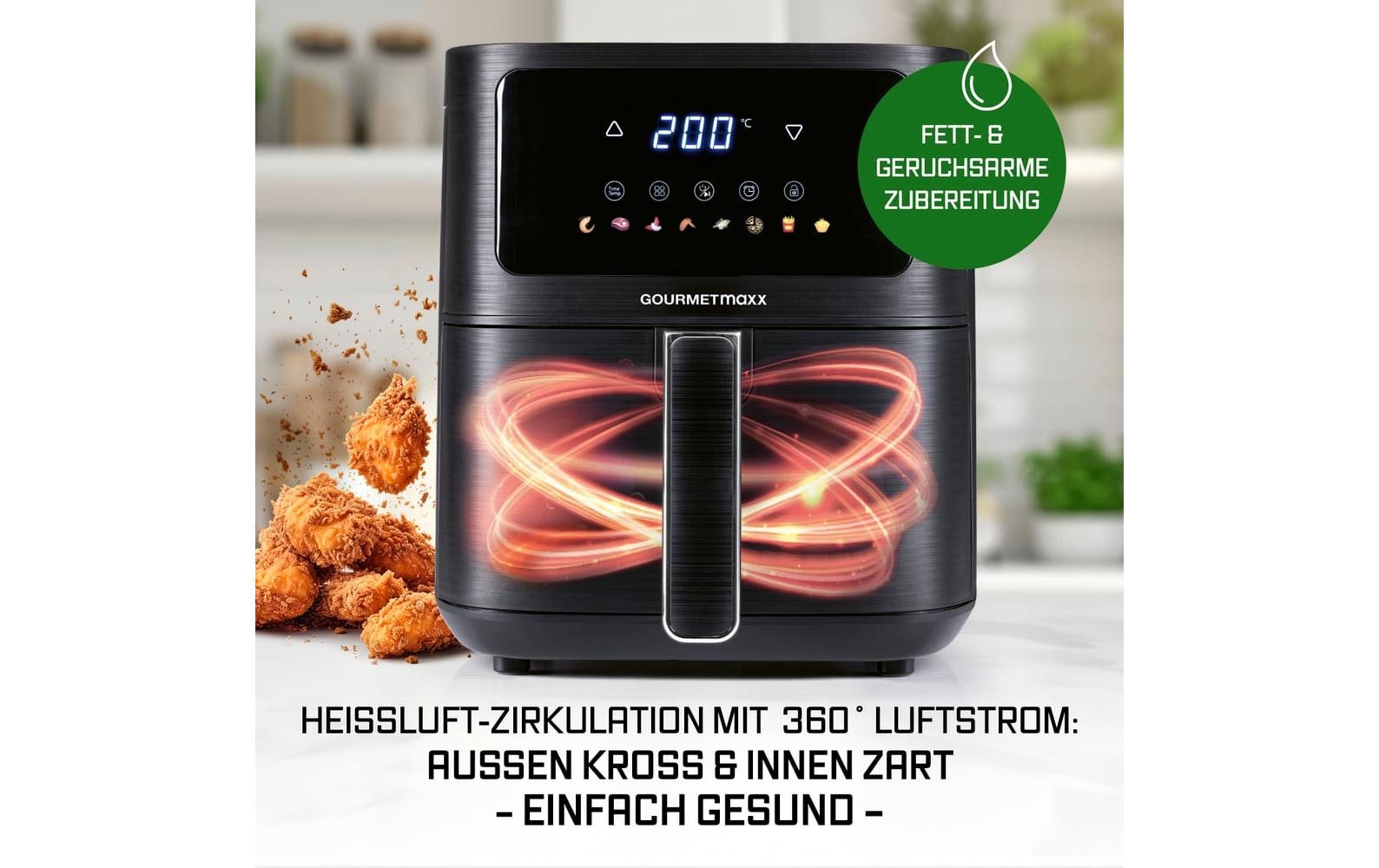 GOURMETmaxx Heißluftfritteuse »AirGenius S 4,5 l« 1500 W