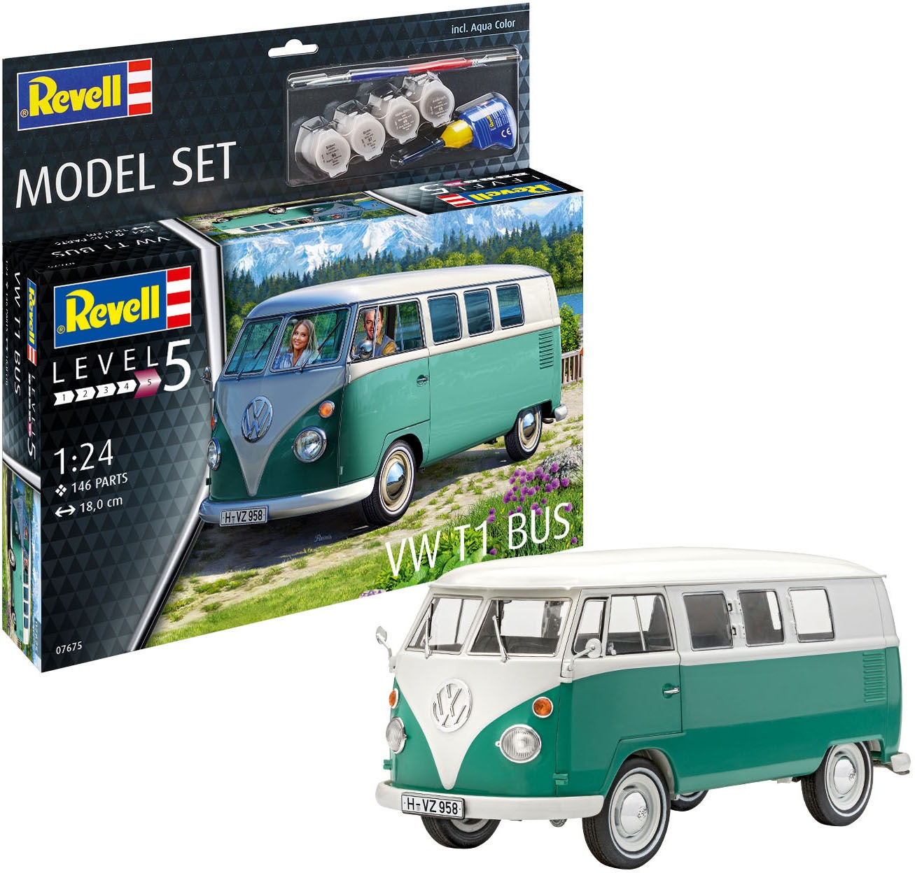 Modellbausatz »VW T1 Bus«, 1:24, Made in Europe