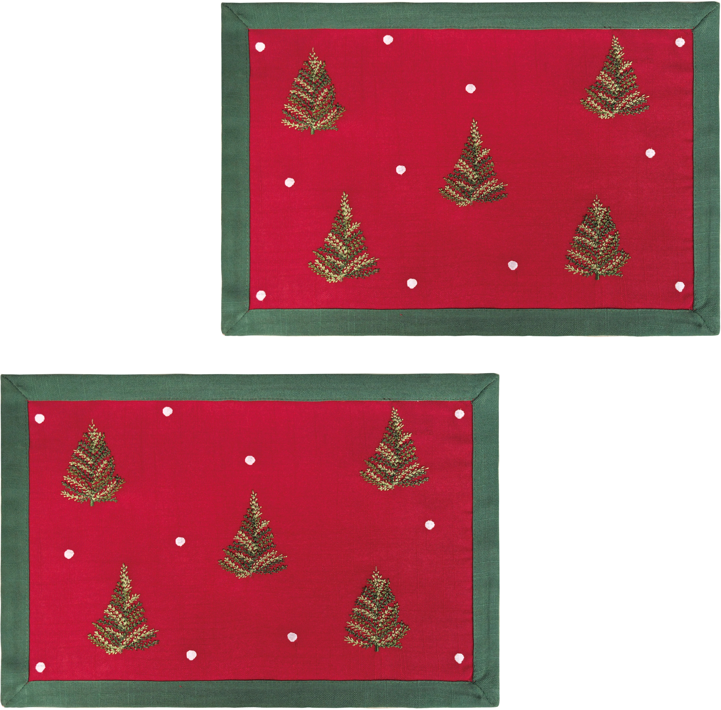 my home Platzset "Josselin" Weihnachtlich, festlich, 2er Set, Wohnzimmer, E günstig online kaufen
