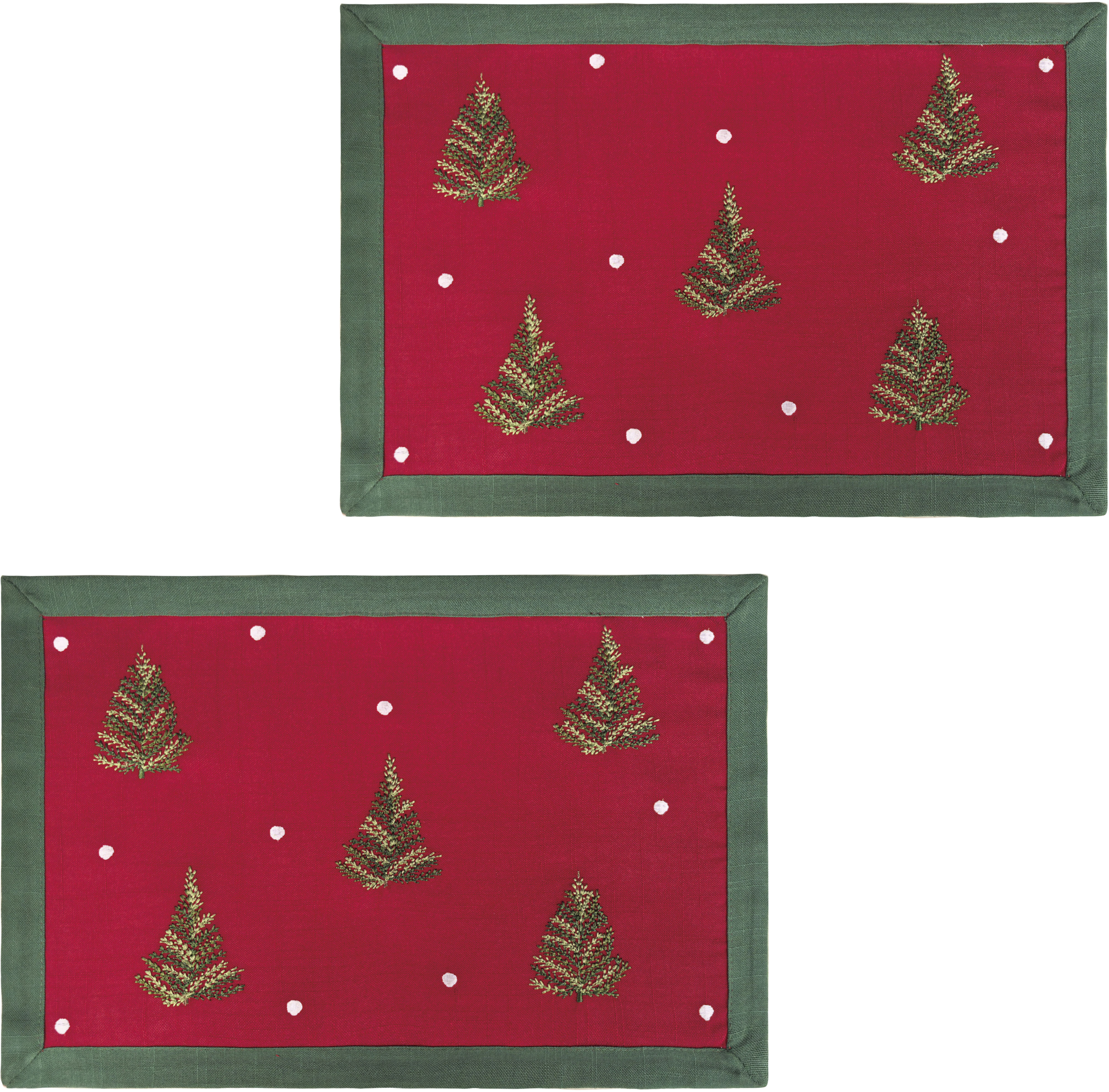 OTTO home Platzset "Josselin" Weihnachtlich, festlich, 2er Set, Wohnzimmer, Esszimmer