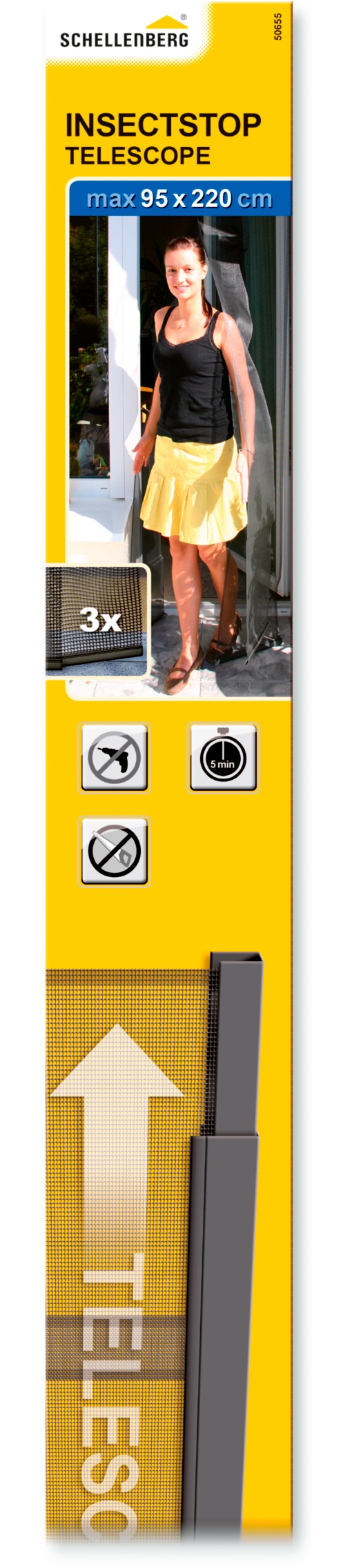 SCHELLENBERG Insektenschutz-Vorhang "Telescope, für Balkontür und Terrassen günstig online kaufen