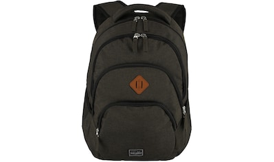 Laptoprucksack »Basics Melange, braun«, Arbeitsrucksack Schulrucksack Freizeitrucksack...