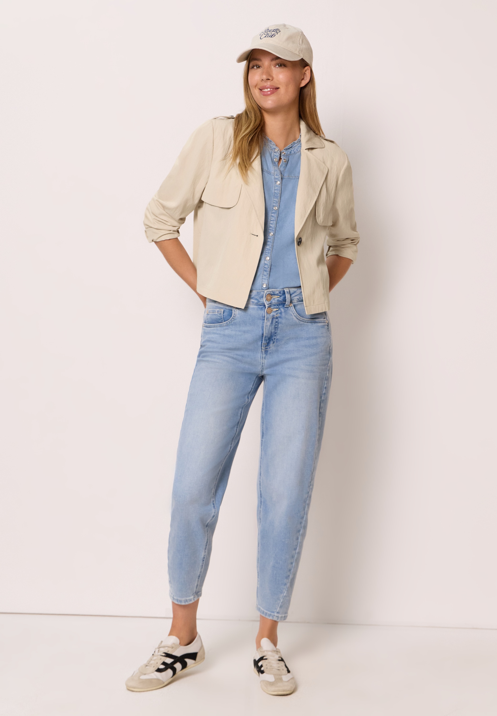 STREET ONE STUDIO Blouson ohne Kapuze aus softem Materialmix