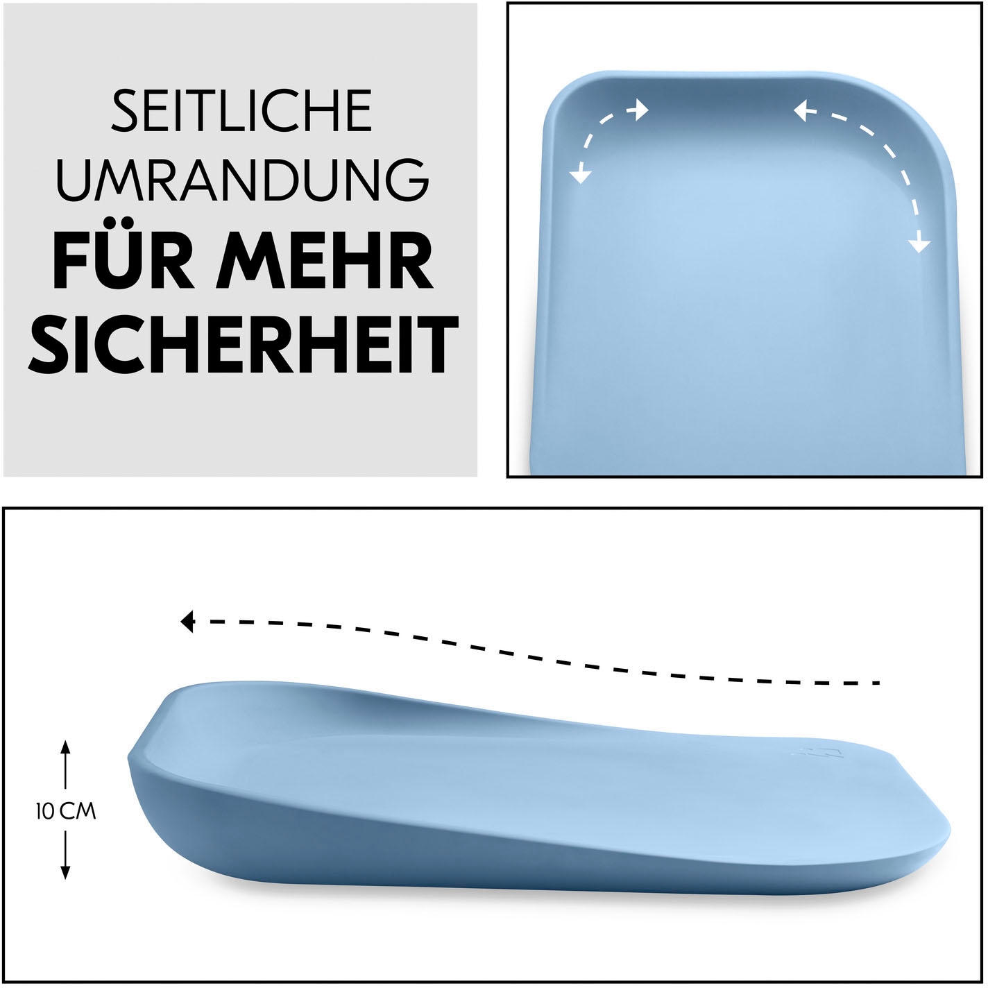 Hauck Wickelauflage »Change N Clean, Light Blue«