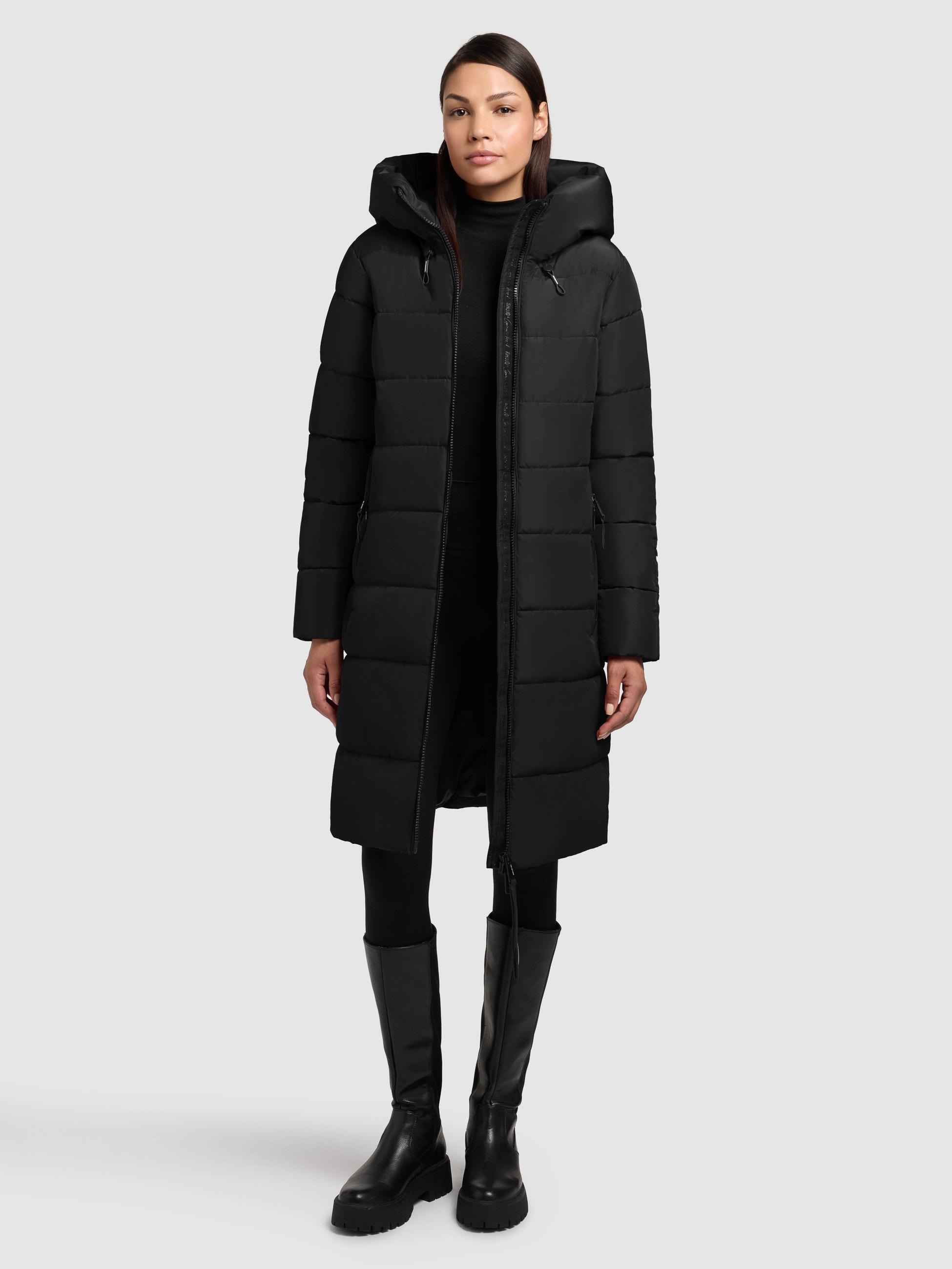 khujo Steppmantel »Jilias5-YM«, warmer Damen Wintermantel mit Kapuze und großen Taschen