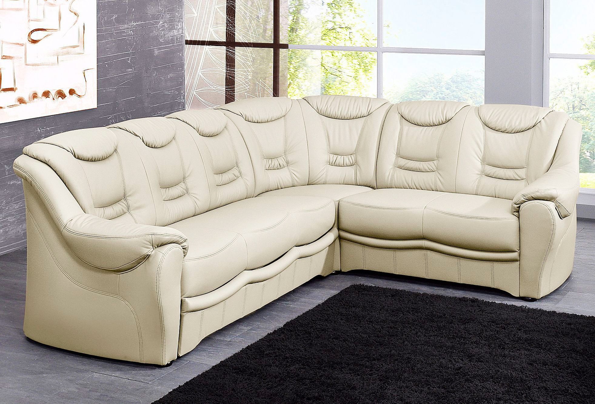 sit&more Ecksofa "Bansin, L-Form, B: 265 cm, Bettfunktion optional, Federkern-Polsterung" Komfortable Sitzhöhe 46 cm, Liegefläche 148 x 198 cm bei Bettfunktion
