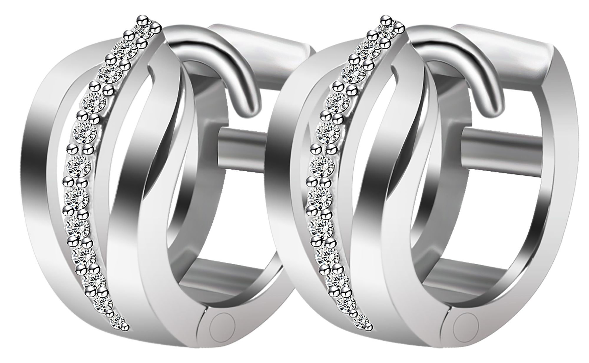 Adelia´s Klappcreolen "Damen Ohrringe – Klappcreole aus 925 Silber mit Zirk günstig online kaufen