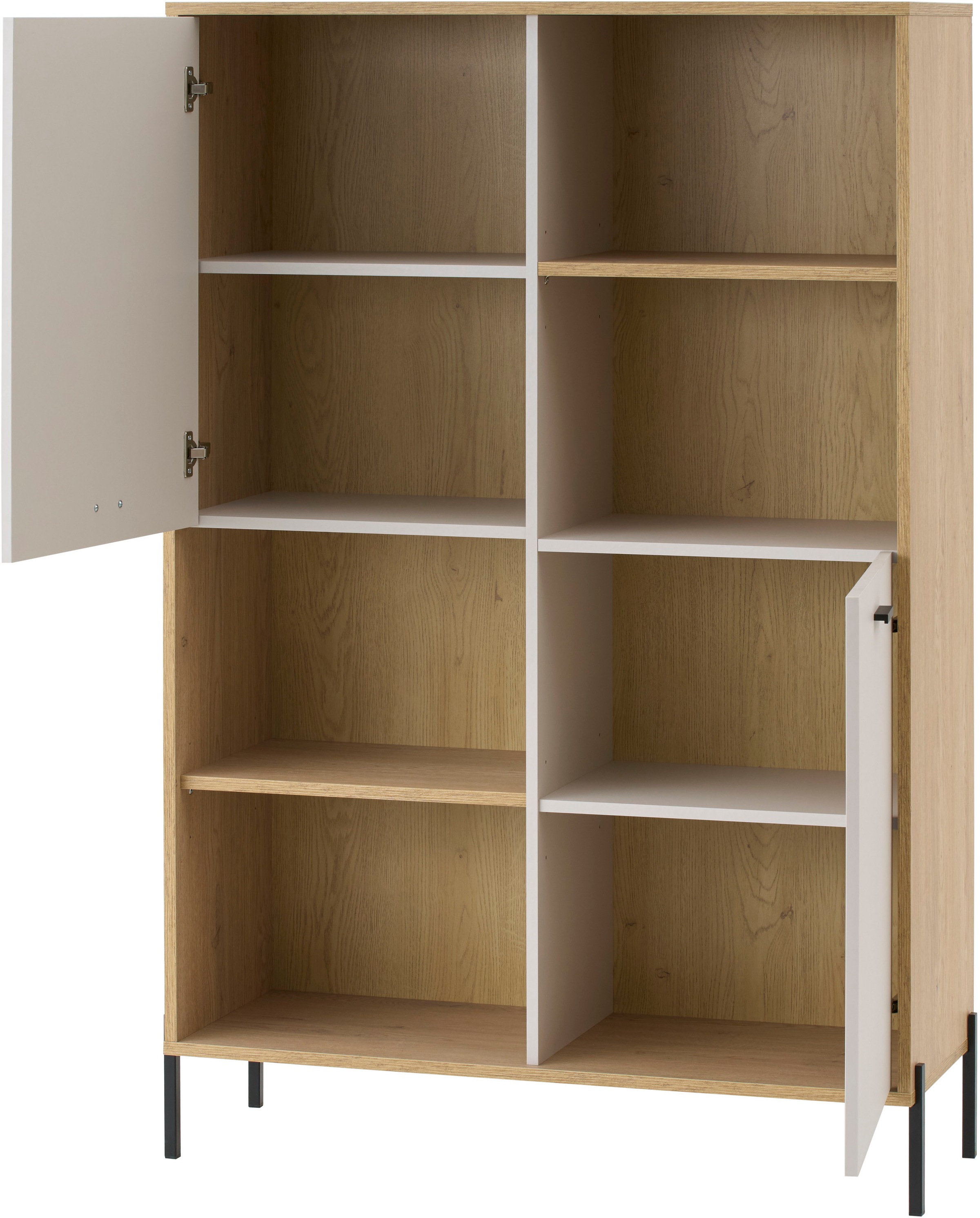 Home affaire Regalelement »Fredericia, modernes Regal, Kommode in Kaschmir, Highboard, Standregal« ausreichend Stauraum, offene & geschlossene Fächer, 105 cm breit