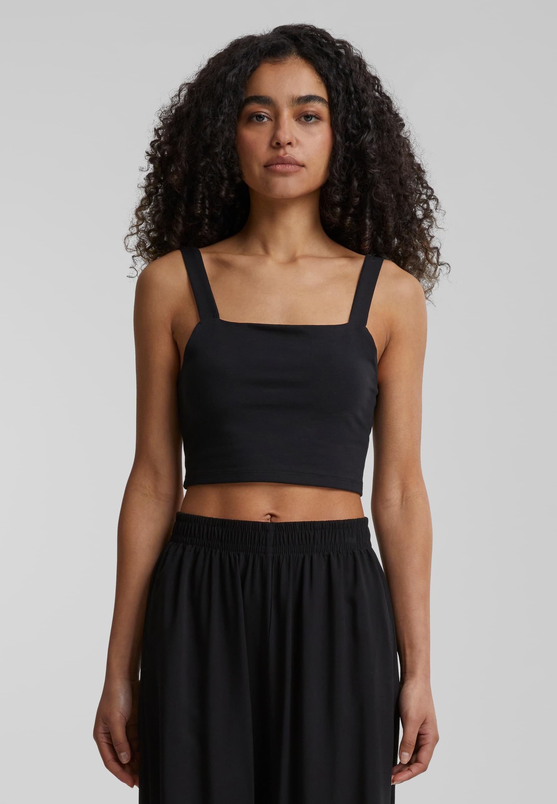 URBAN CLASSICS T-Shirt »Urban Classics Damen Ladies Cropped Top«, (1 tlg.)