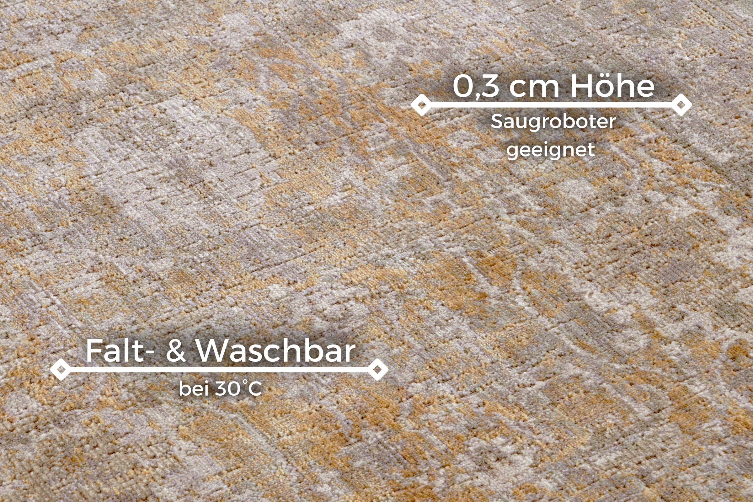 Teppich HANSE HOME "Luxor", gold (goldfarben), B:190cm H:3mm L:280cm, Polypropylen (PP), Teppiche, Teppich, In-& Outdoor, Läufer, wetterfest, Balkon, Wohnzimmer, Orient 3