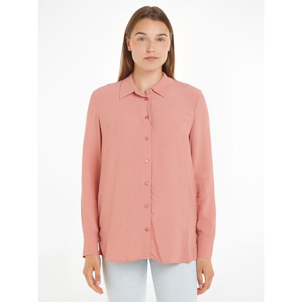 Tommy Hilfiger Hemdbluse »FLUID VIS CREPE REGULAR SHIRT LS«