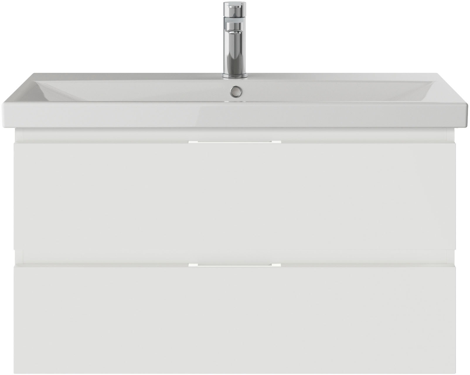 Saphir Badmöbel-Set »Serie 4035 2-teilig, Keramikwaschtisch mit LED-Spiegelschrank«, (Set), 90 cm breit, inkl. Türdämpfer, 2 Schubladen, 3 Türen, 6 Einlegeböden