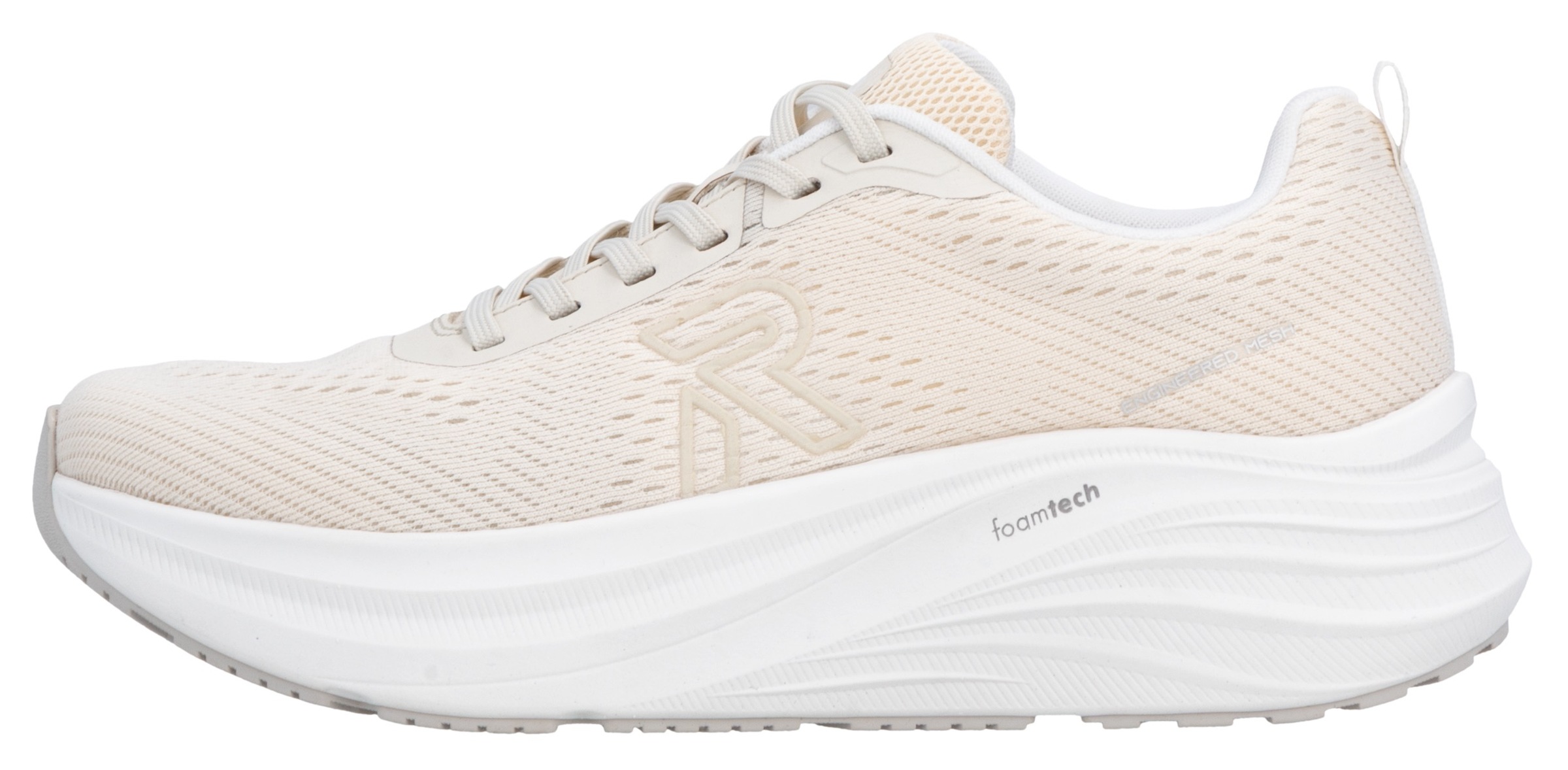 Rieker Sport Platform Sneaker Cream Size 39 3