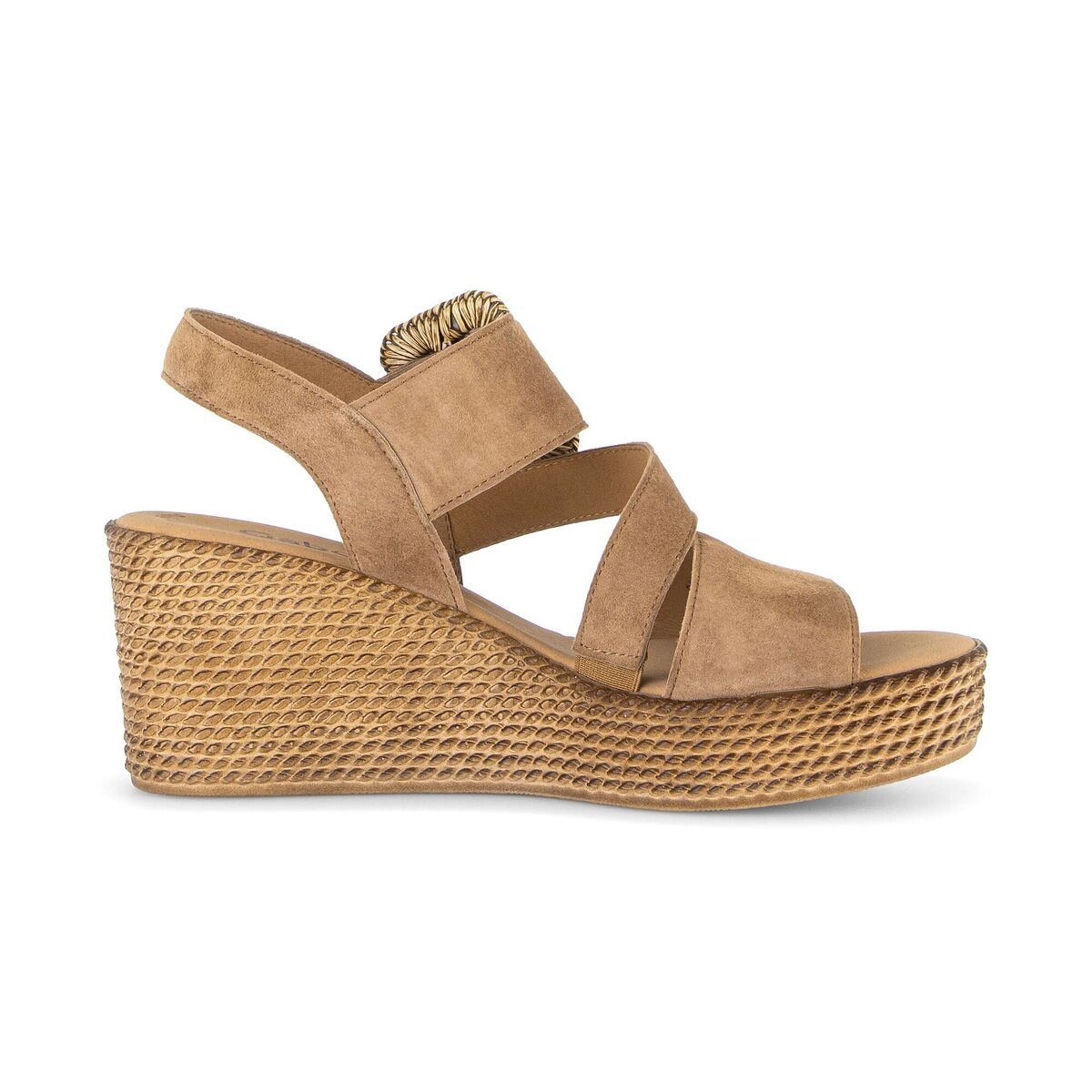 Keilsandalette GABOR "Keilsandalette", Damen, Gr. 35,5, braun, Schuhe 5