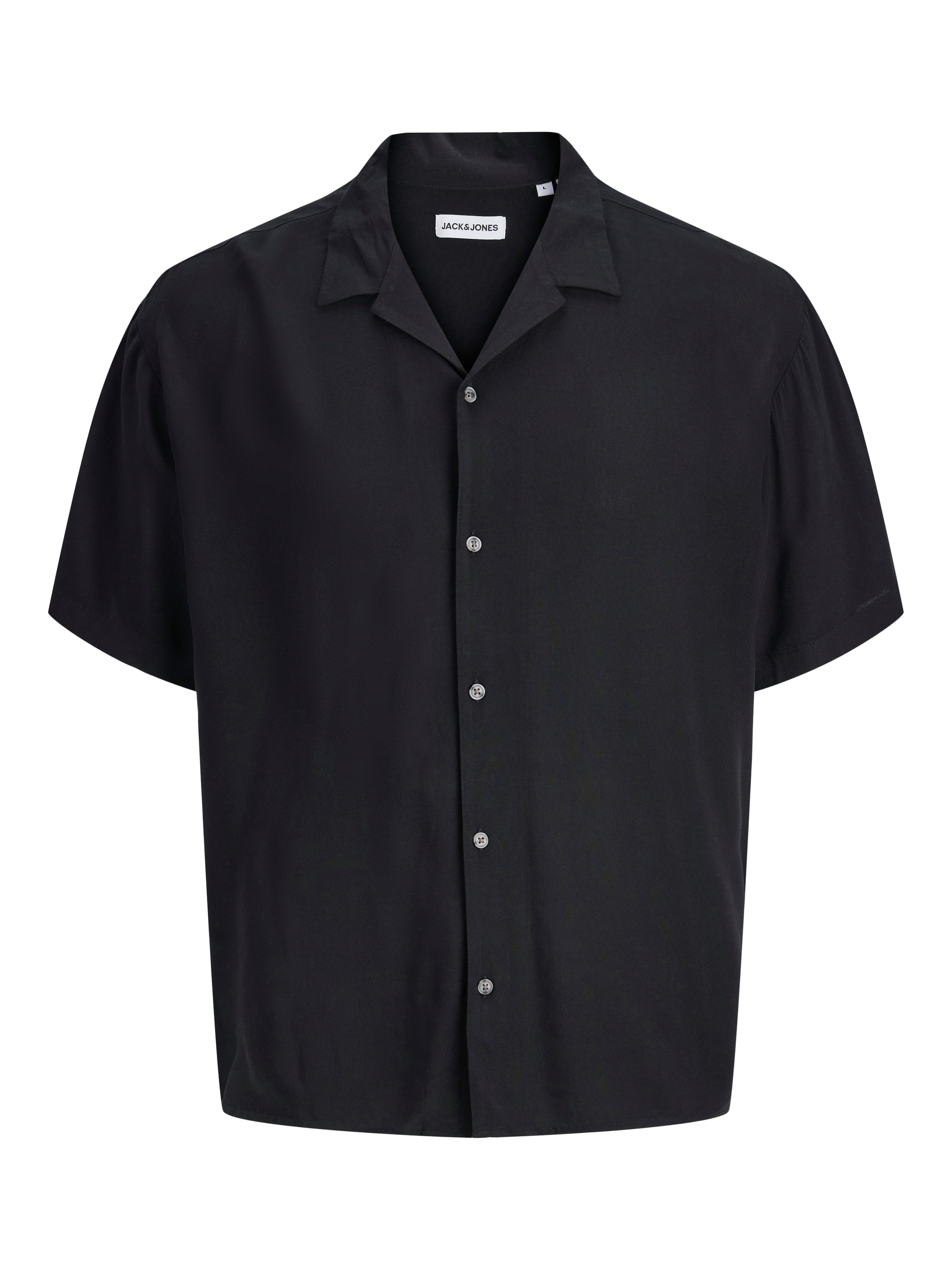 Jack & Jones Kurzarmhemd »JJEJEFF RESORT SOLID SHIRT SS SN« Viskose, loose fit